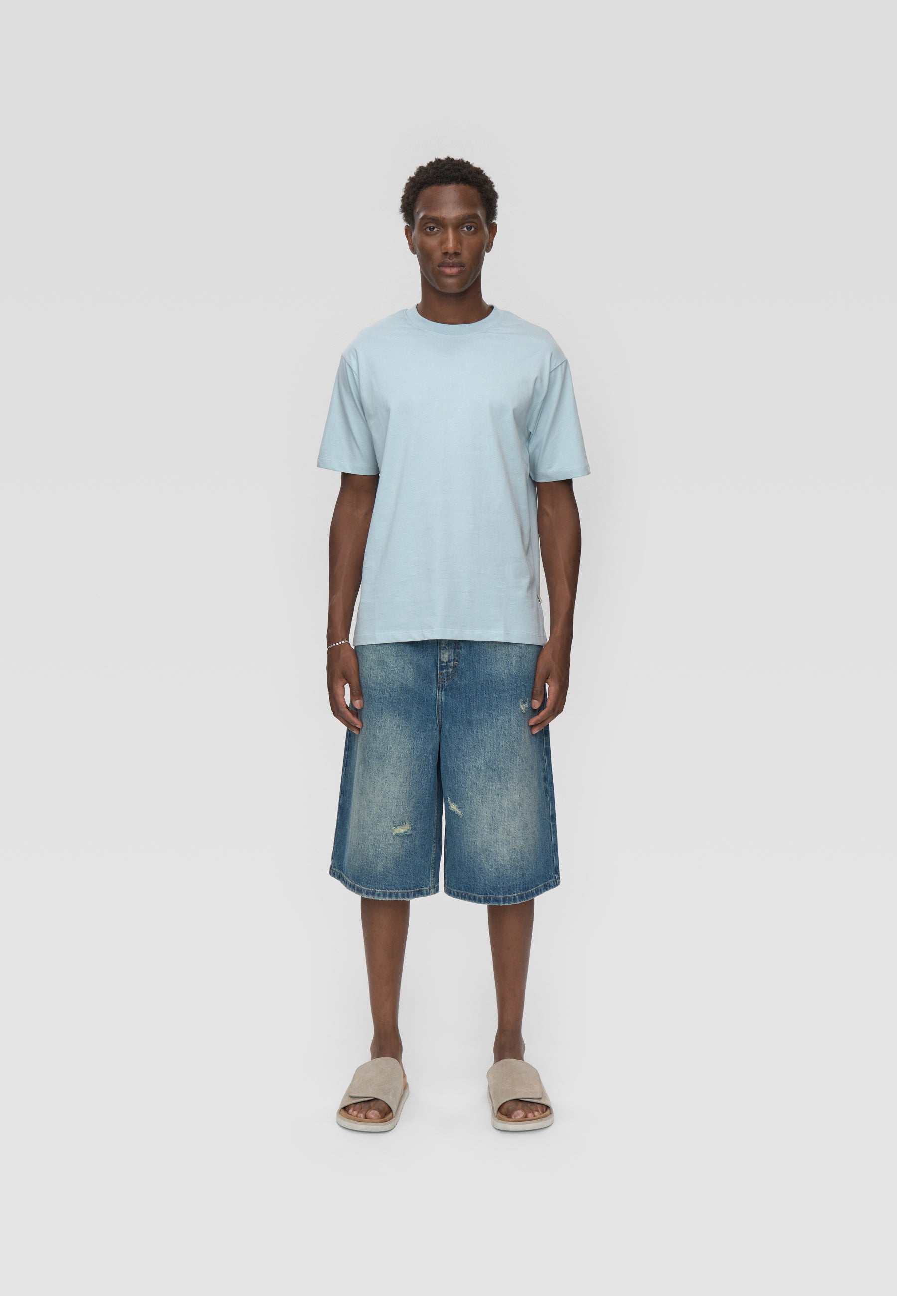 minimum male Aarhus short sleeved t-shirt G029 GOTS Short Sleeved T-shirt 4115 Cashmere Blue