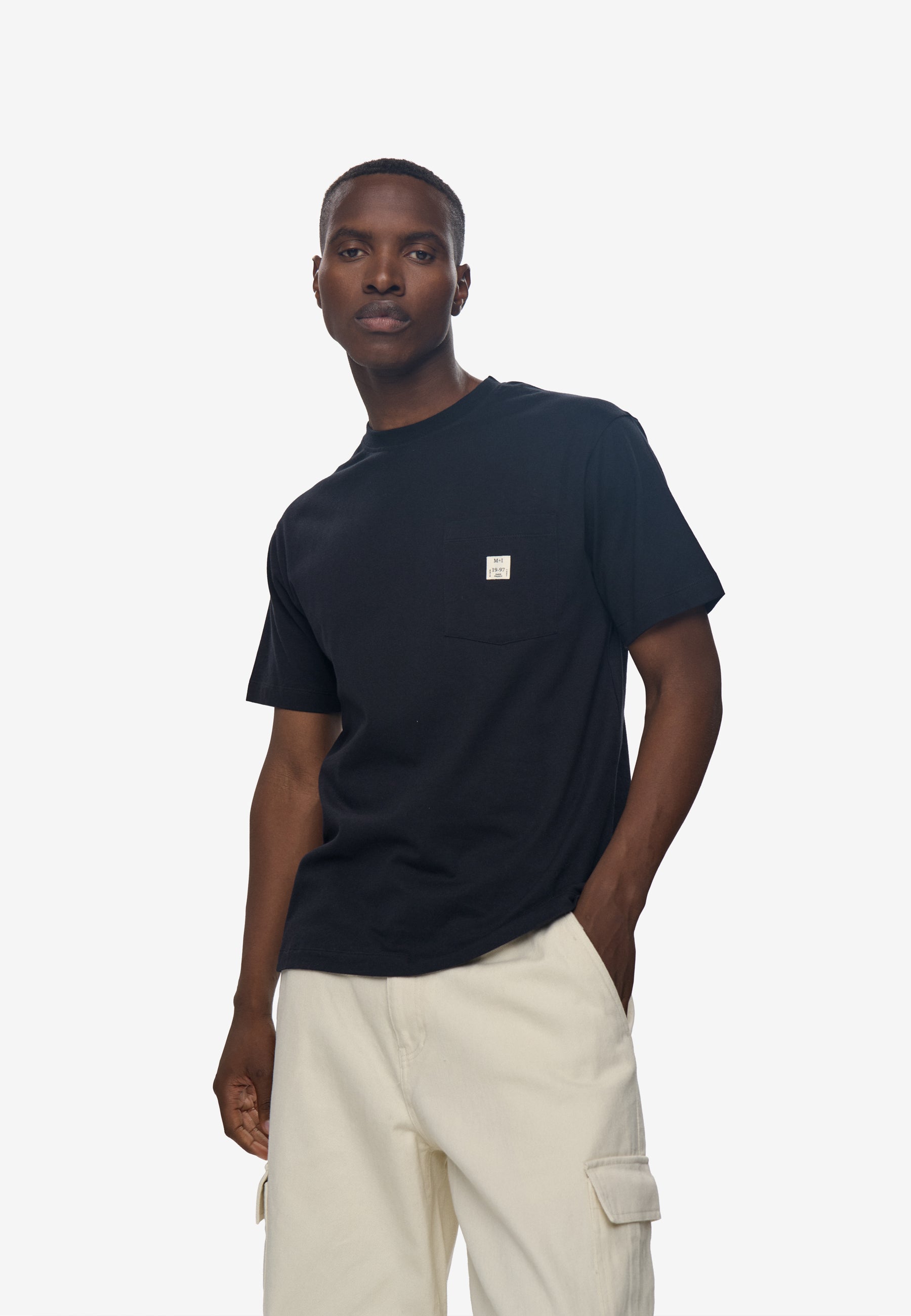 minimum male Adam reg ss pocket tee G029 Short Sleeved T-shirt 999 Black