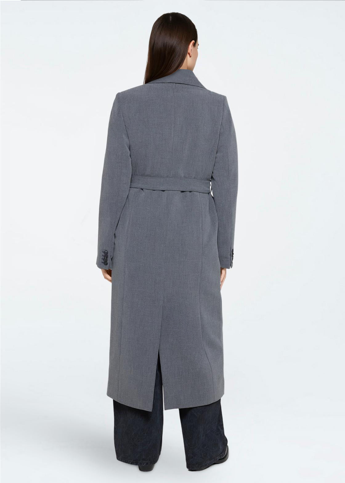 minimum female Agnes coat 4317 Outerwear 0203 Gray Pinstripe