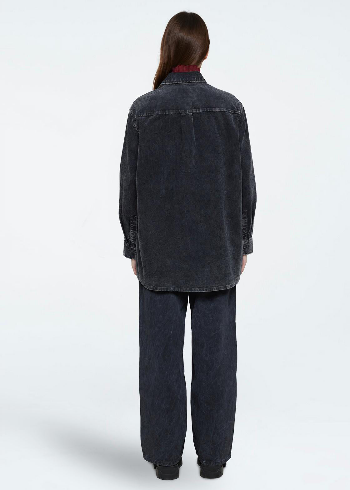 minimum female Aiyas corduroy 4356 Casual Pants 980 Dark Grey