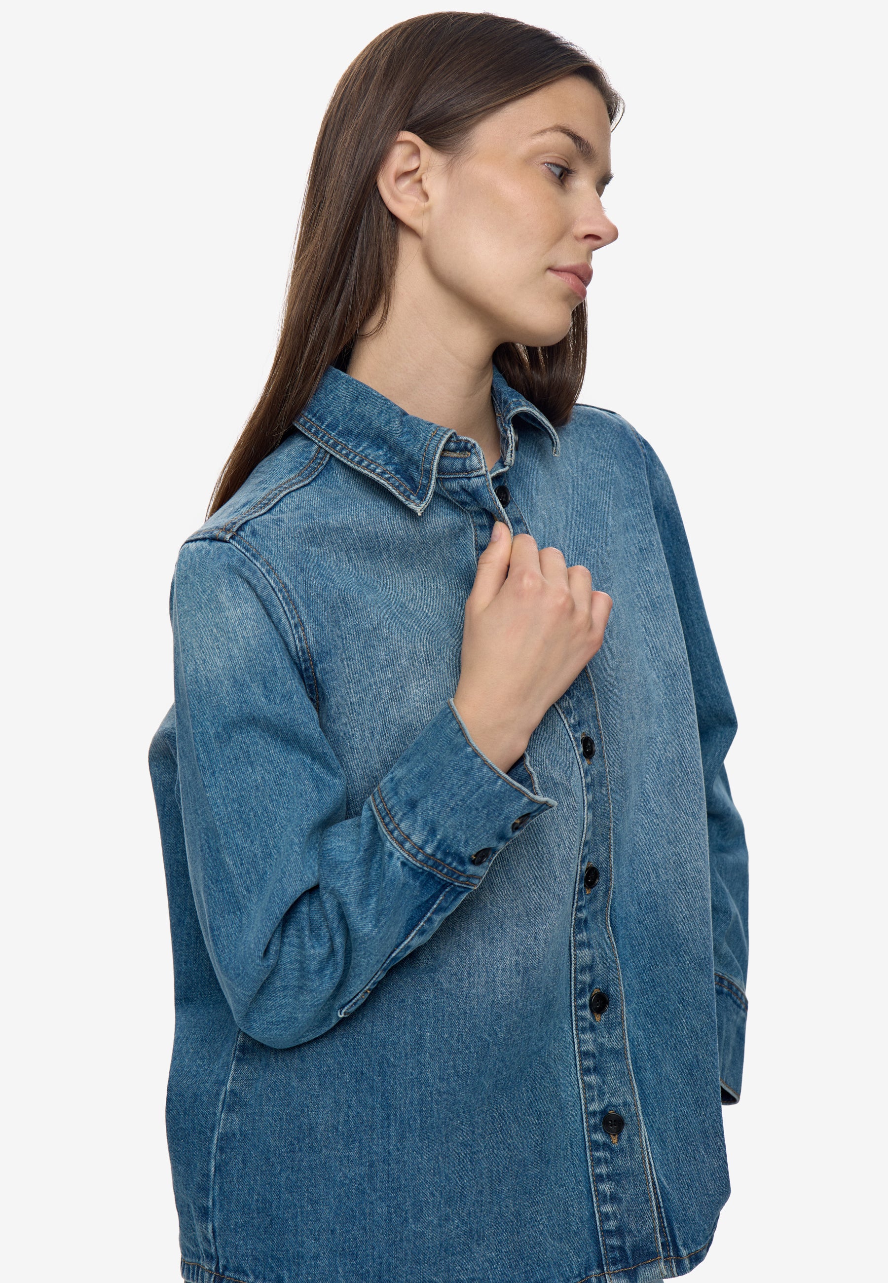 minimum female Andrea shirt 4515 Long Sleeved Shirt 1001 Light Blue