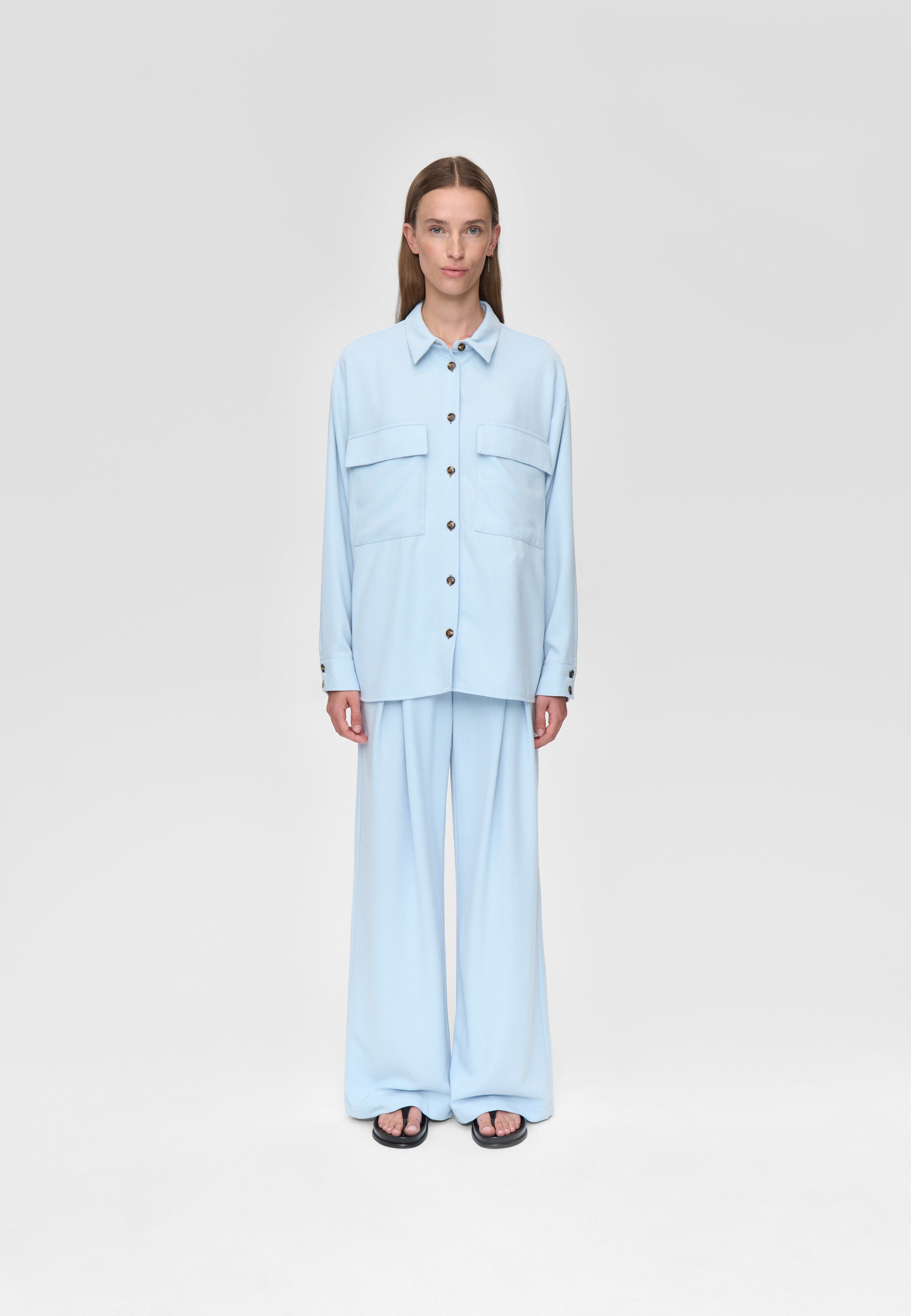 minimum female Astrids shirt 4582 Long Sleeved Shirt 4115 Cashmere Blue