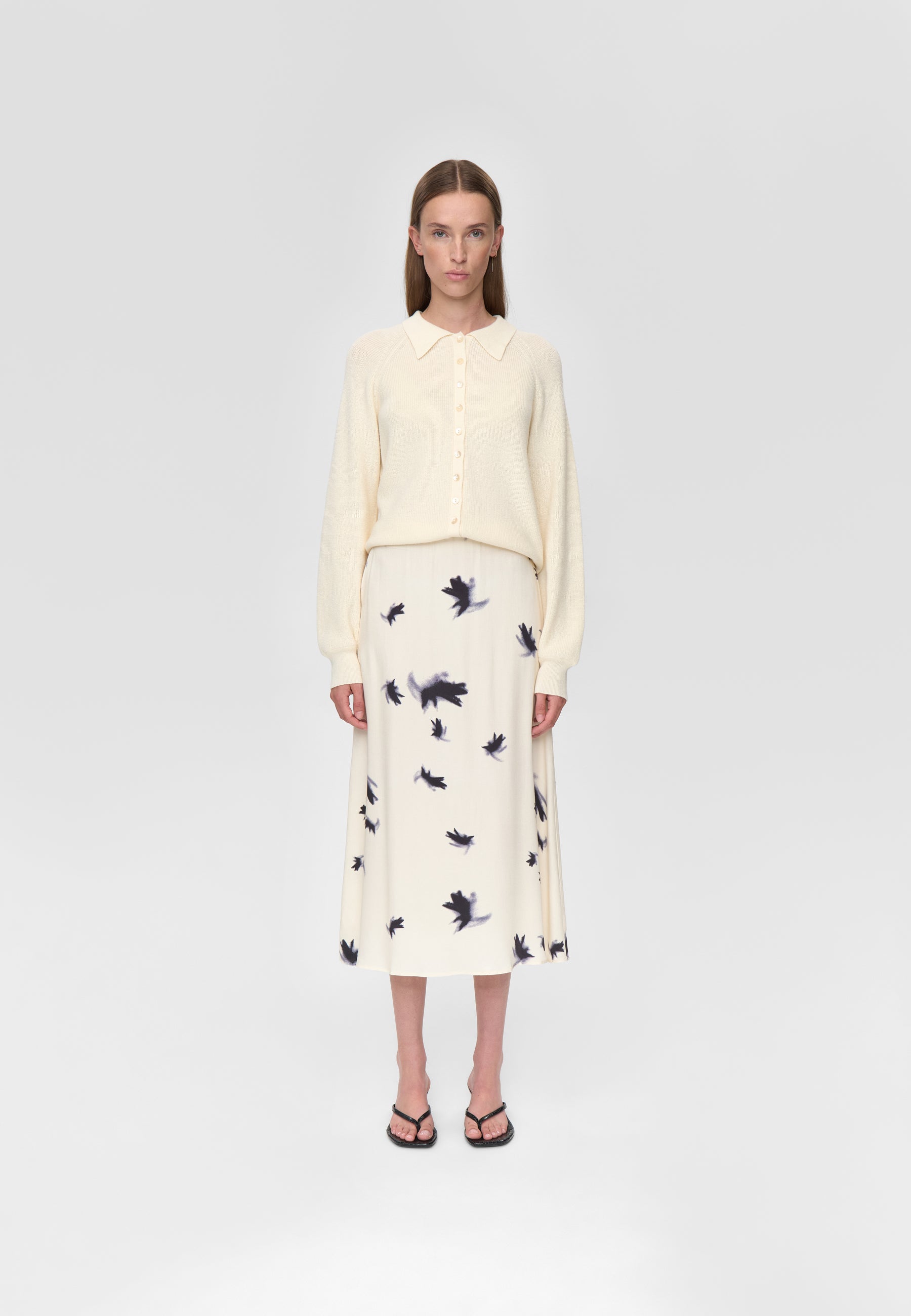 minimum female Beryls skirt 4651 Midi Skirt 0608 Coco Milk