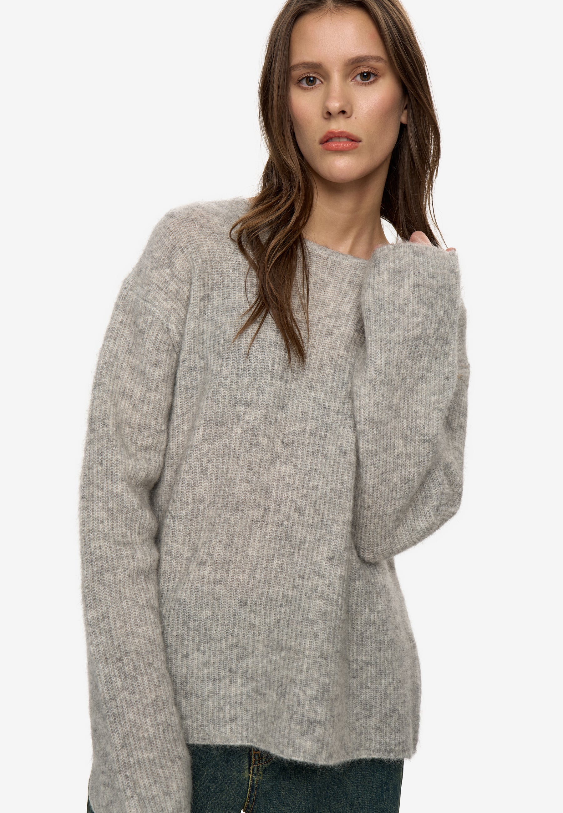 minimum female Calaha jumper 9965 Jumper 910M Light Grey Melange