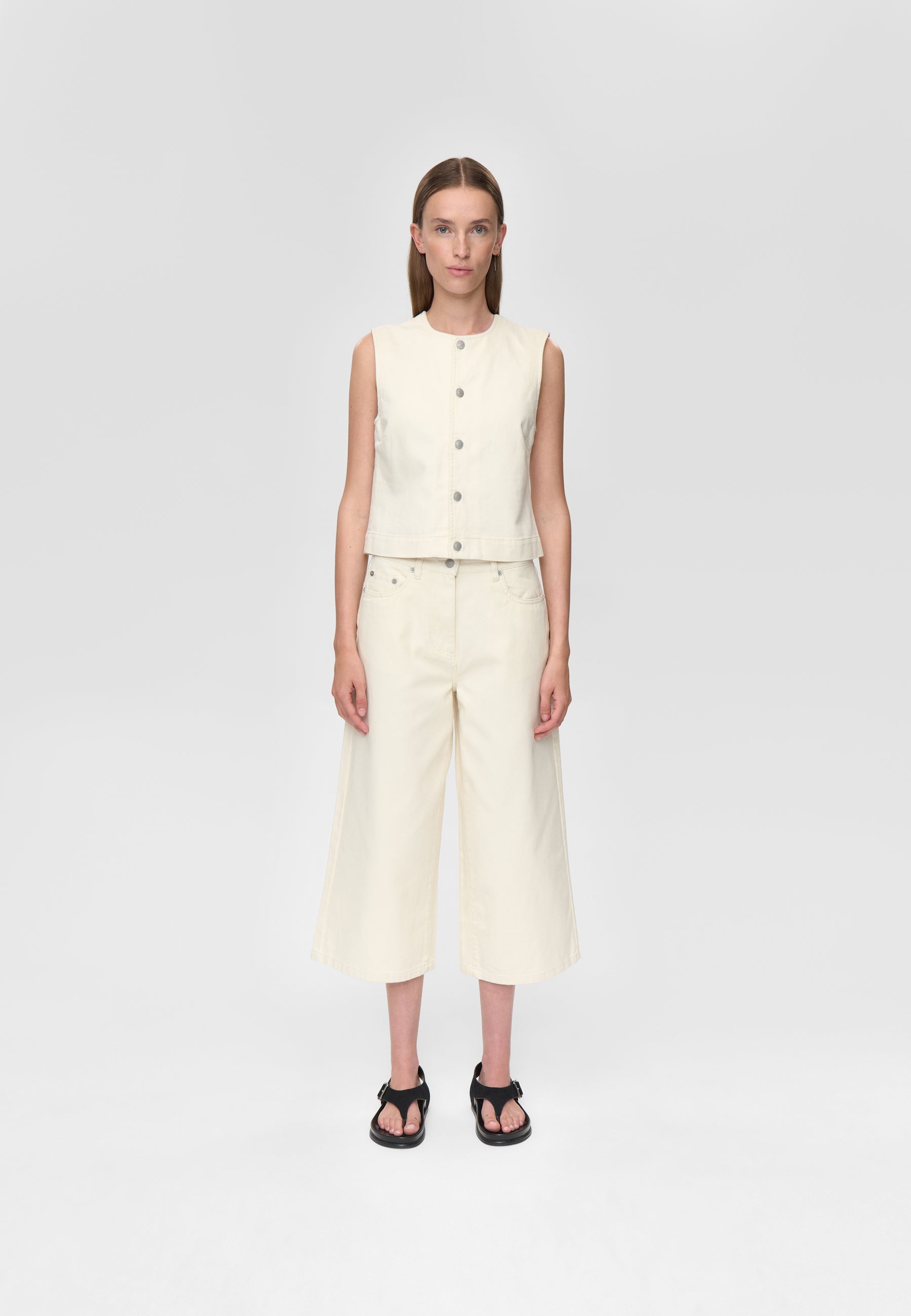 minimum female Caroline culotte jeans 4579 Jeans 0701 Whisper white