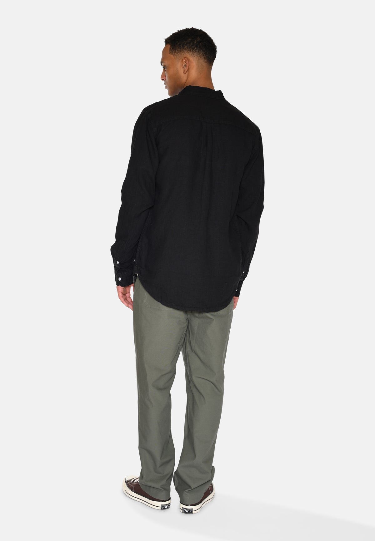 minimum male Colt long sleeved reg linen shirt 4115 Long Sleeved Shirt 4006 Caviar