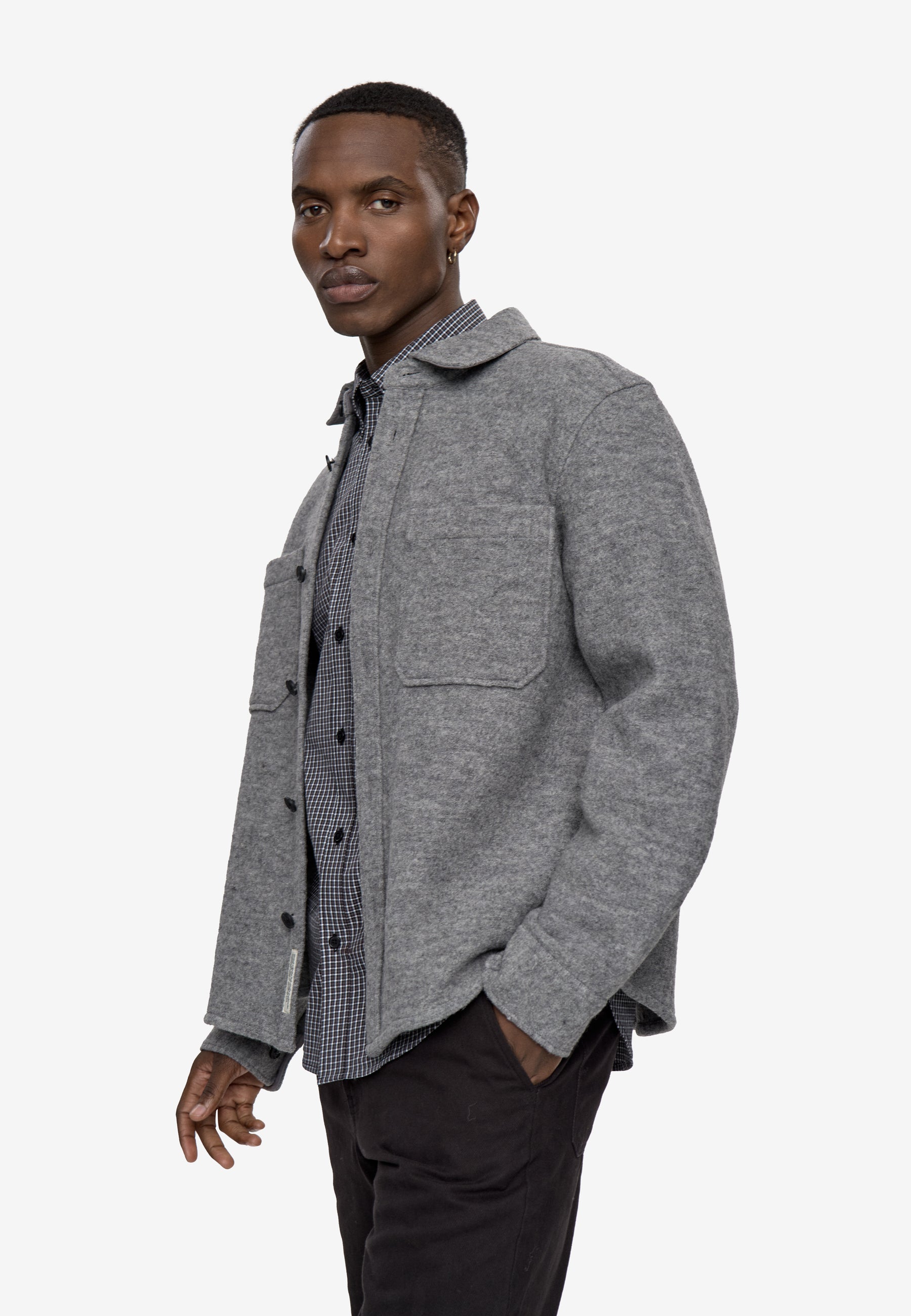 minimum male Dominic rlx shirt 4848 Overshirt 990M Mid Grey Melange