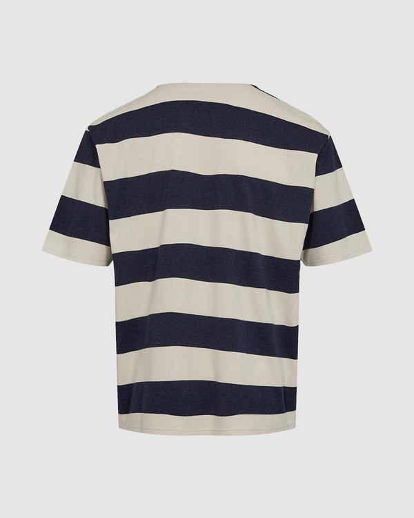 minimum male Eddie 3038 T-shirt Short Sleeved T-shirt 687M Navy Blazer Melange