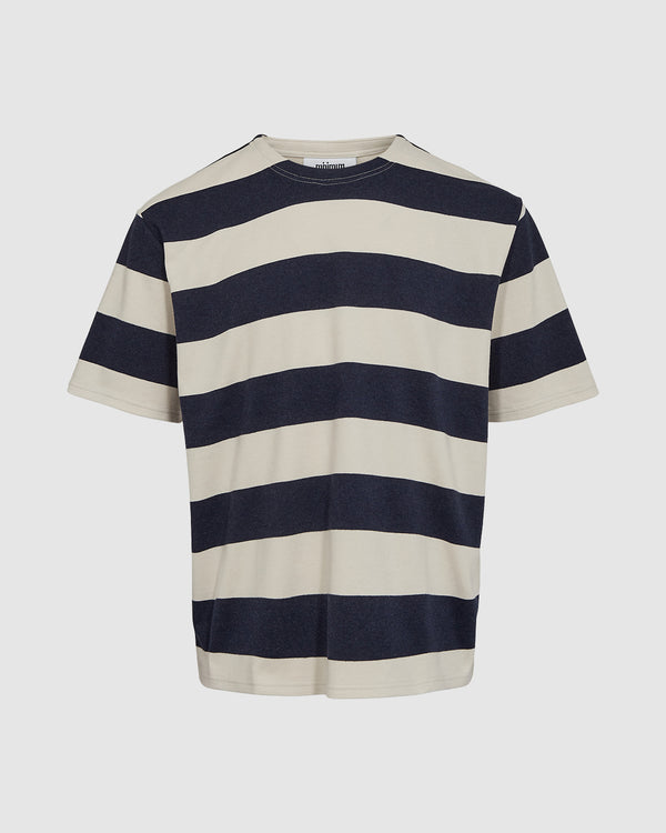 minimum male Eddie 3038 T-shirt Short Sleeved T-shirt 687M Navy Blazer Melange