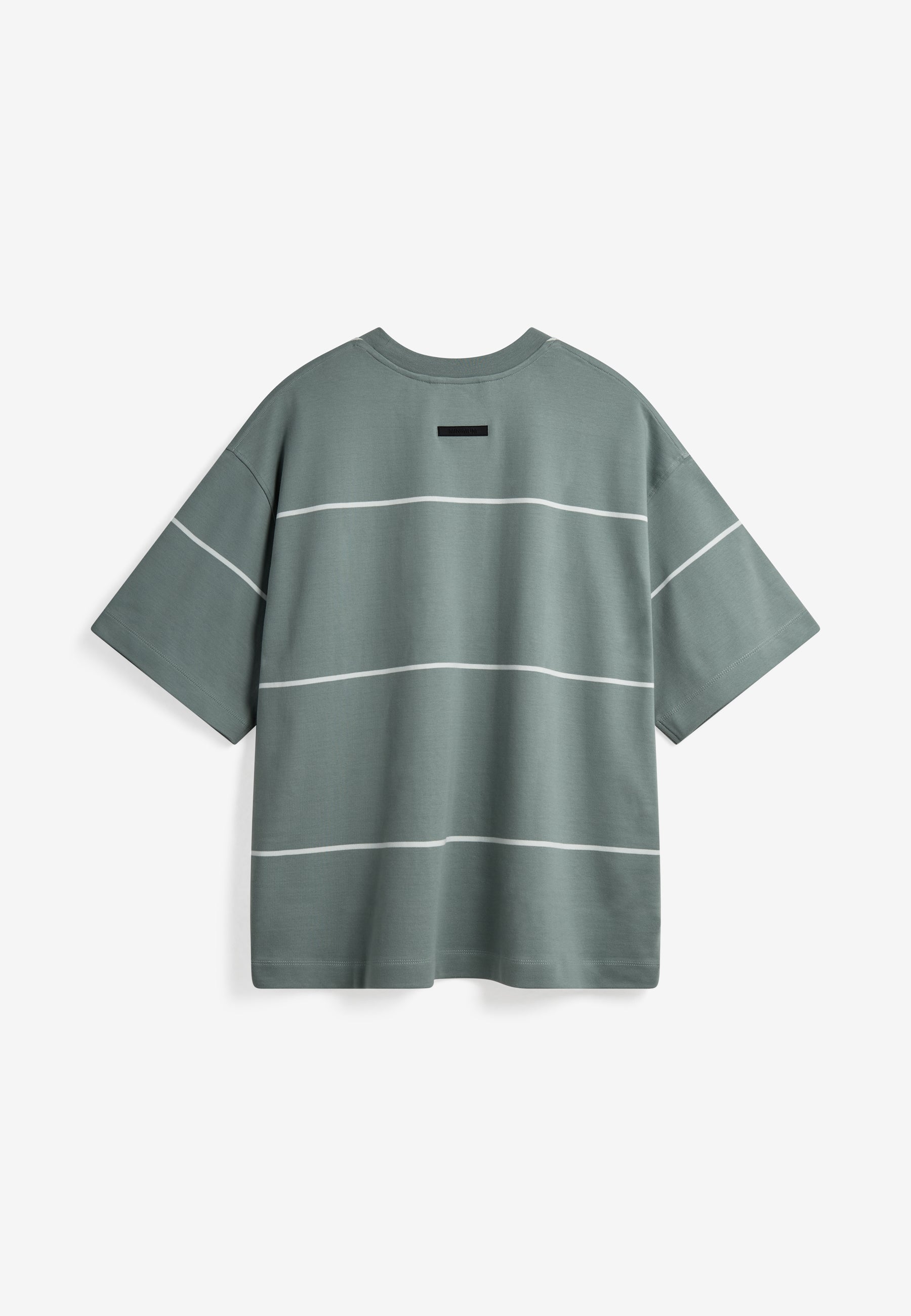 minimum male Elias ovz ss striped tee G4613 Short Sleeved T-shirt 5107 Chinois green