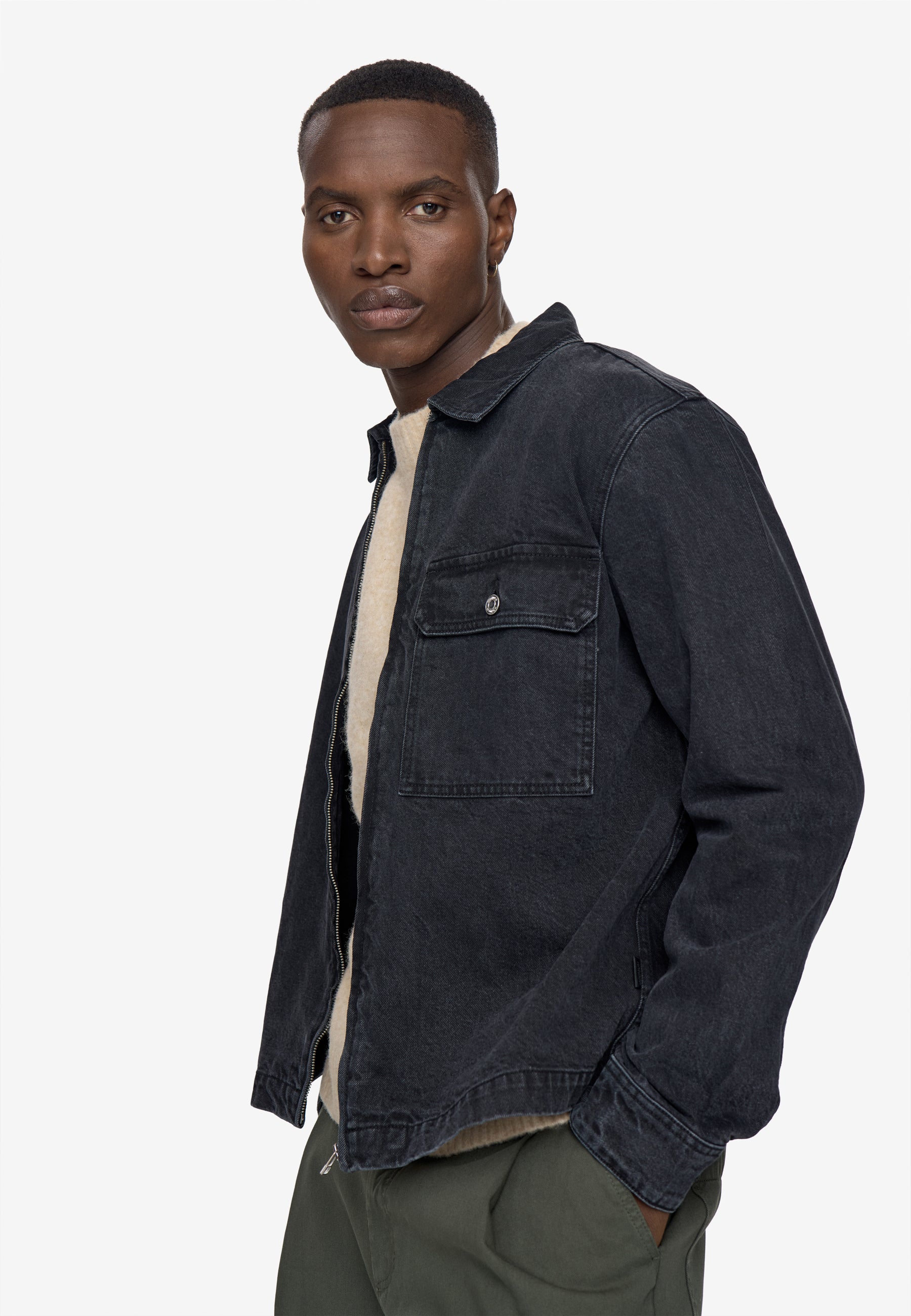 minimum male Everest denim jacket 4654 Denim Jacket 0510 Castor Gray