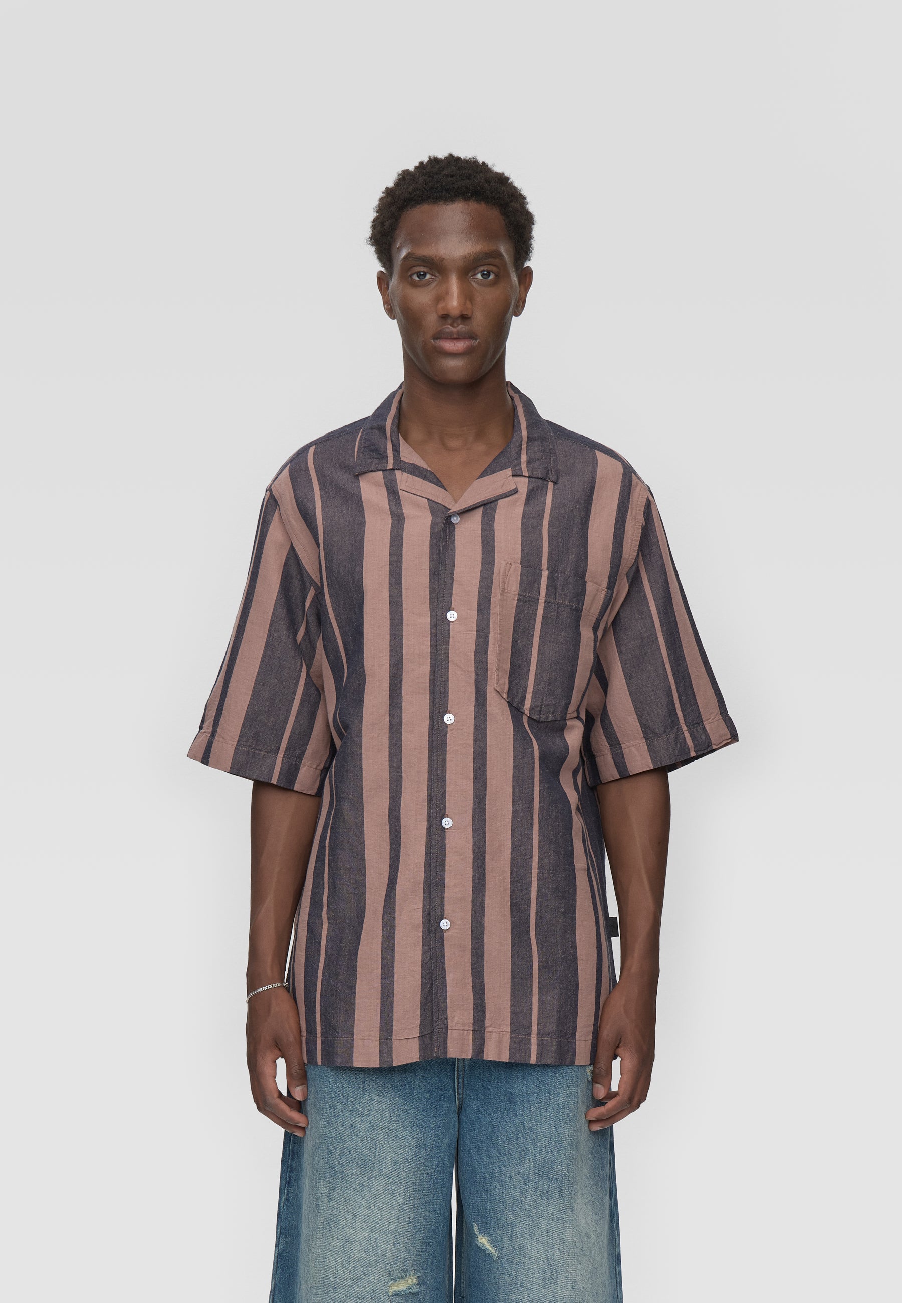 minimum male Hayden reg ss striped shirt 4577 Short Sleeved Shirt 1510 Antler