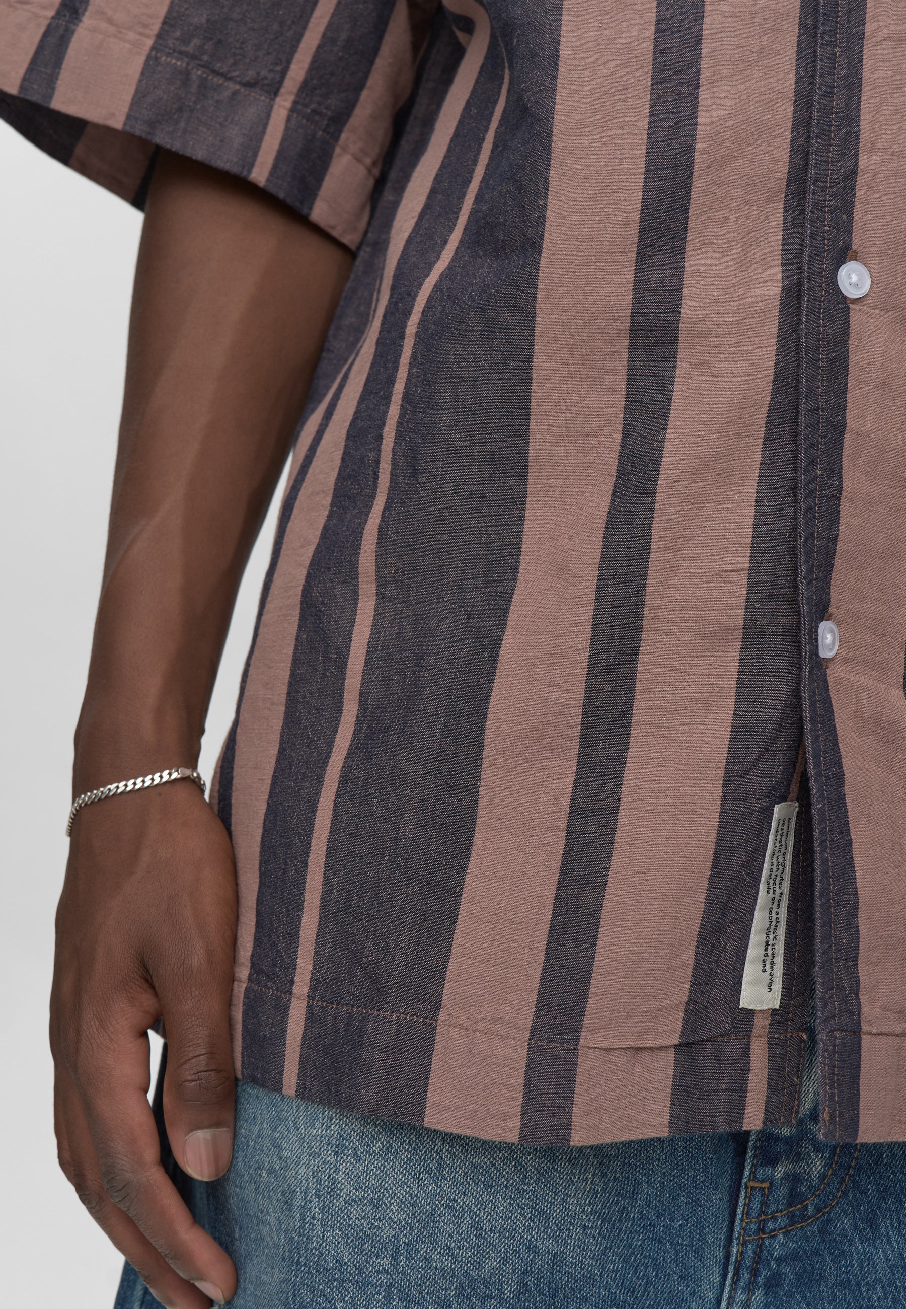 minimum male Hayden reg ss striped shirt 4577 Short Sleeved Shirt 1510 Antler