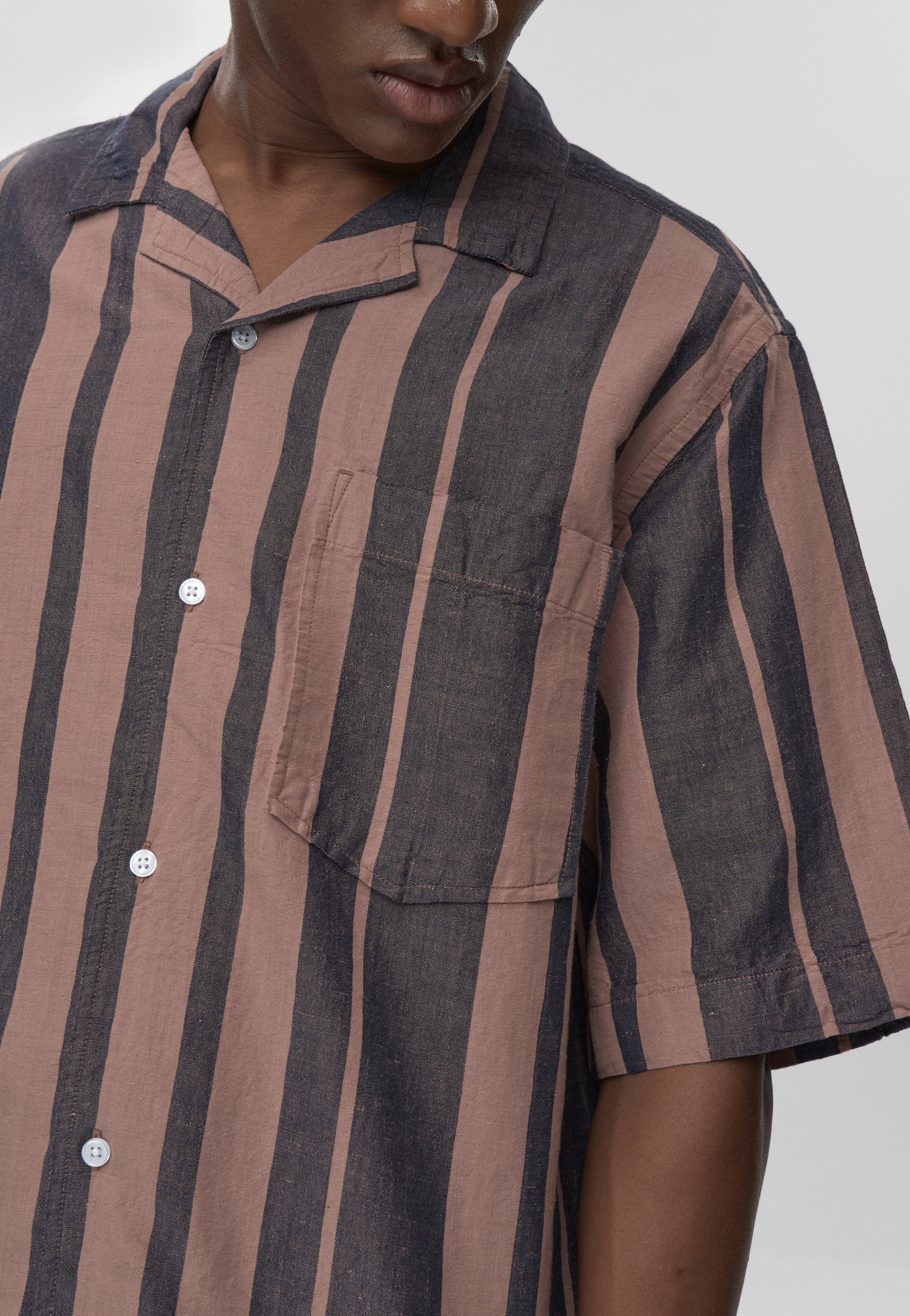 minimum male Hayden reg ss striped shirt 4577 Short Sleeved Shirt 1510 Antler