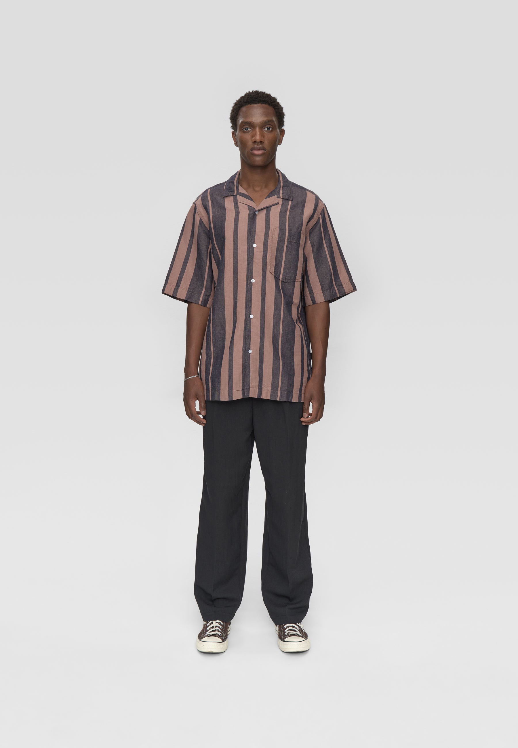 minimum male Hayden reg ss striped shirt 4577 Short Sleeved Shirt 1510 Antler