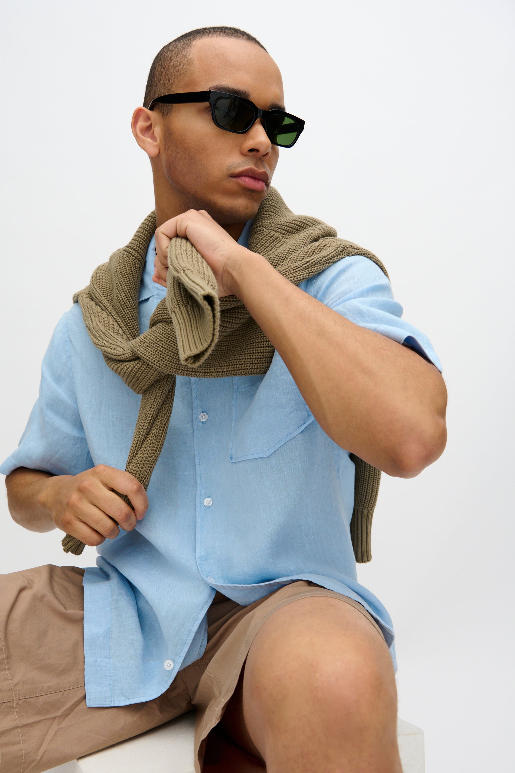 minimum male Hayden short sleeved linen shirt 4115 Short Sleeved Shirt 4105 Angel Falls