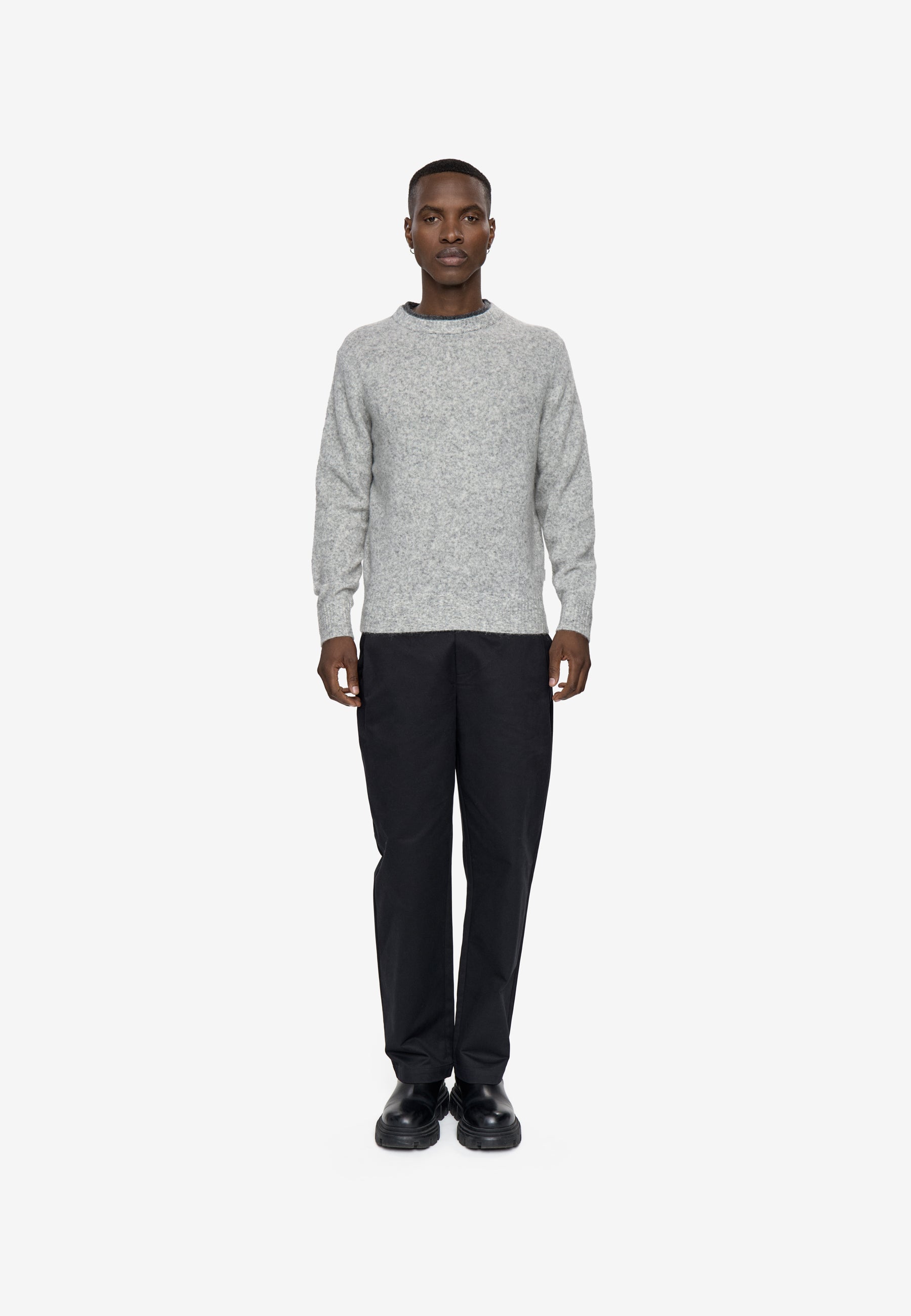 minimum male Henry sweater 4782 Jumper 4705 Gray Illusions