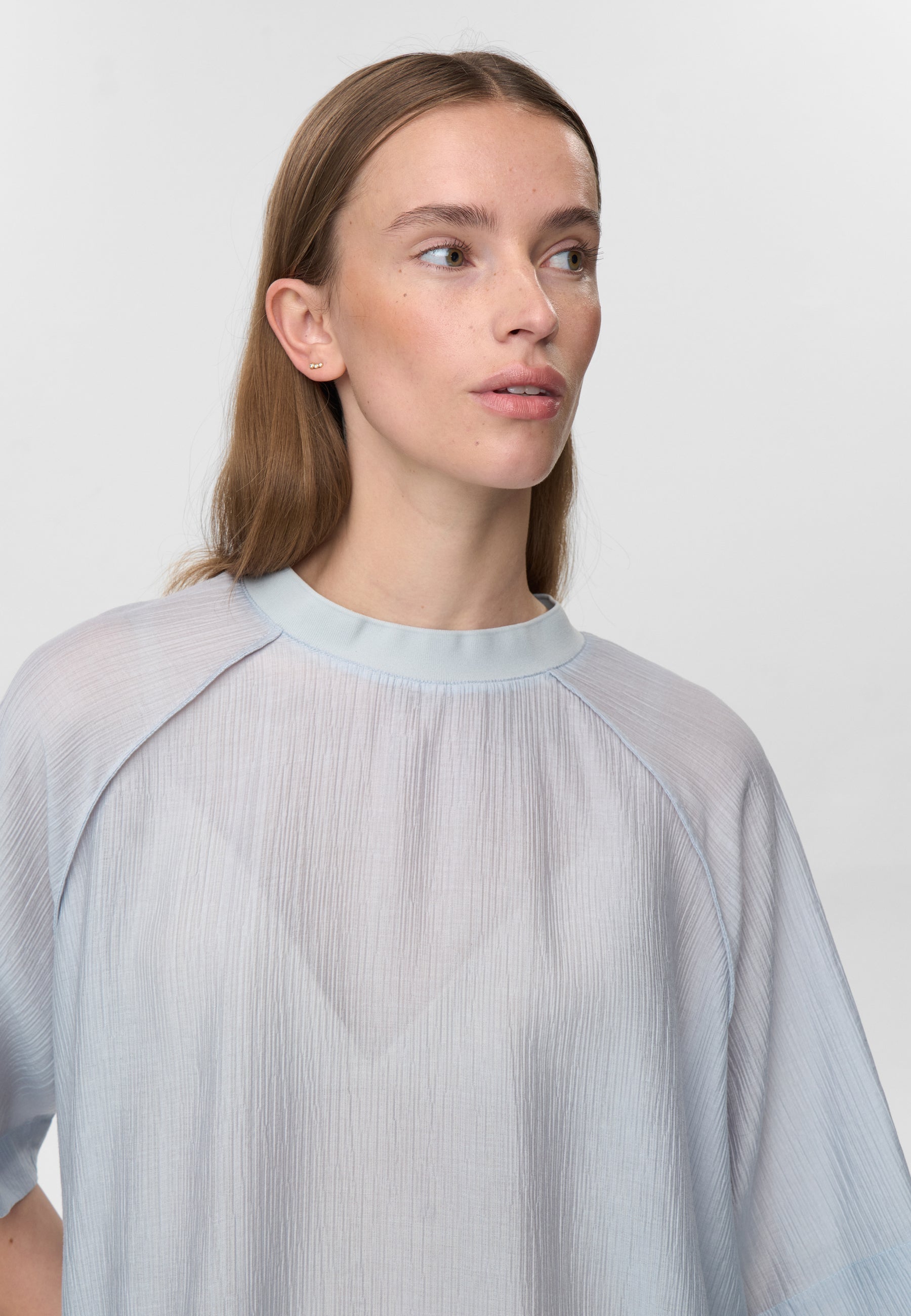 minimum female Kaia ss blouse 4587 Short Sleeved Blouse 4115 Cashmere Blue