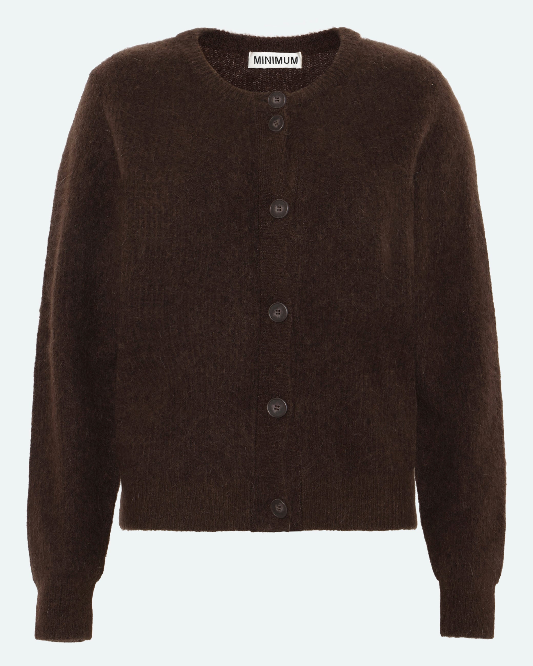 minimum female Kora cardigan 9965 Cardigan 1914 Seal Brown