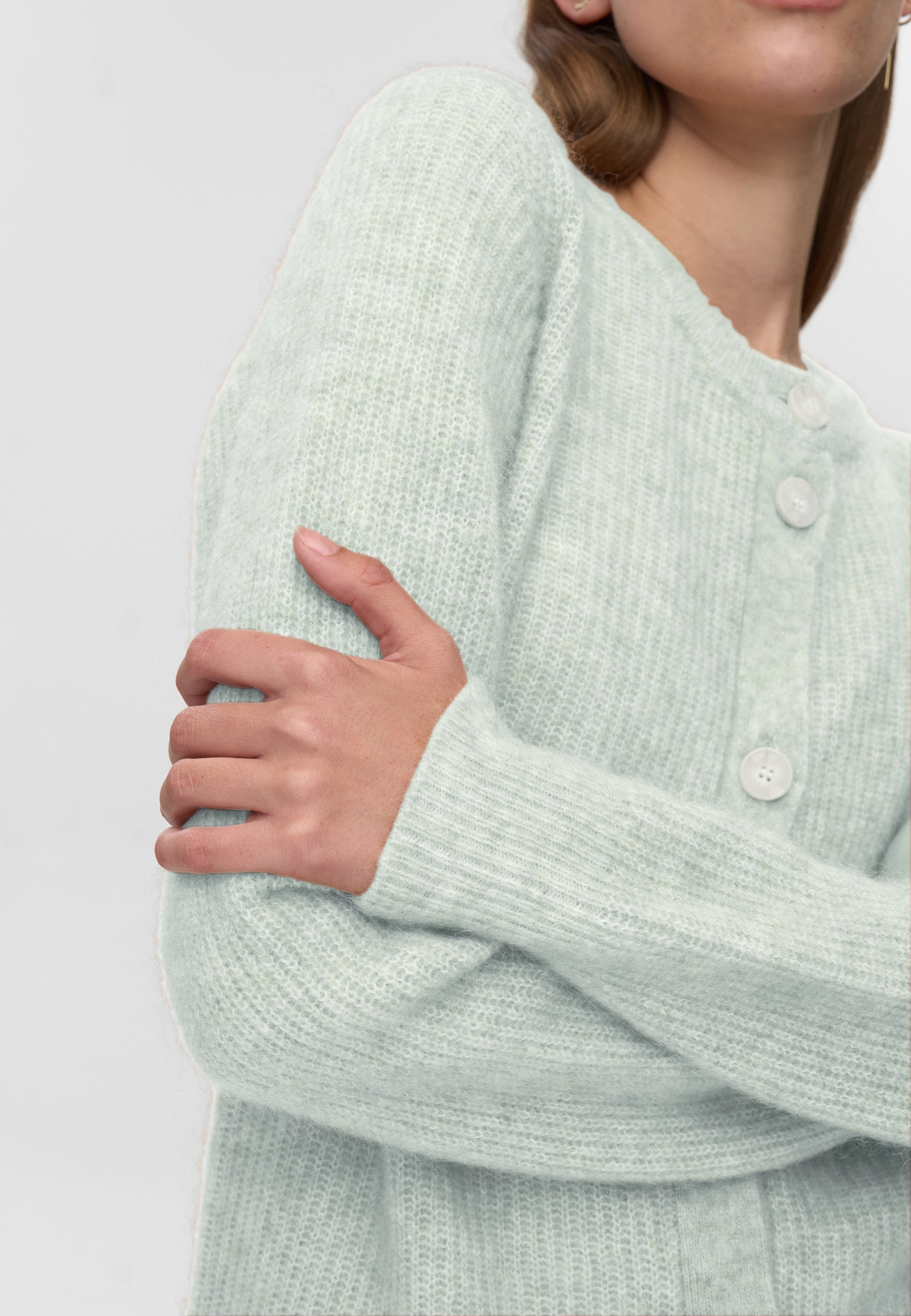 minimum female Kora cardigan 9965 Cardigan 5204 Morning Mist