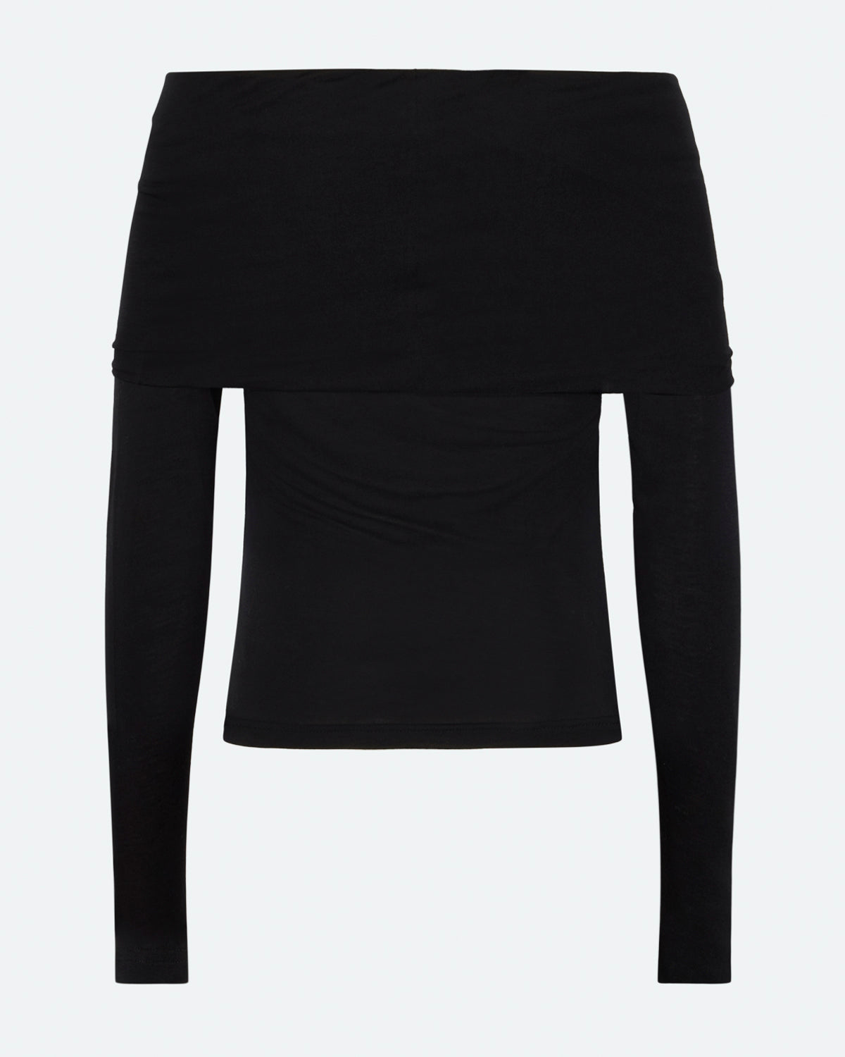 minimum female Lena off shoulder t-shirt 4158 Long Sleeved Blouse 0506 Black Ink