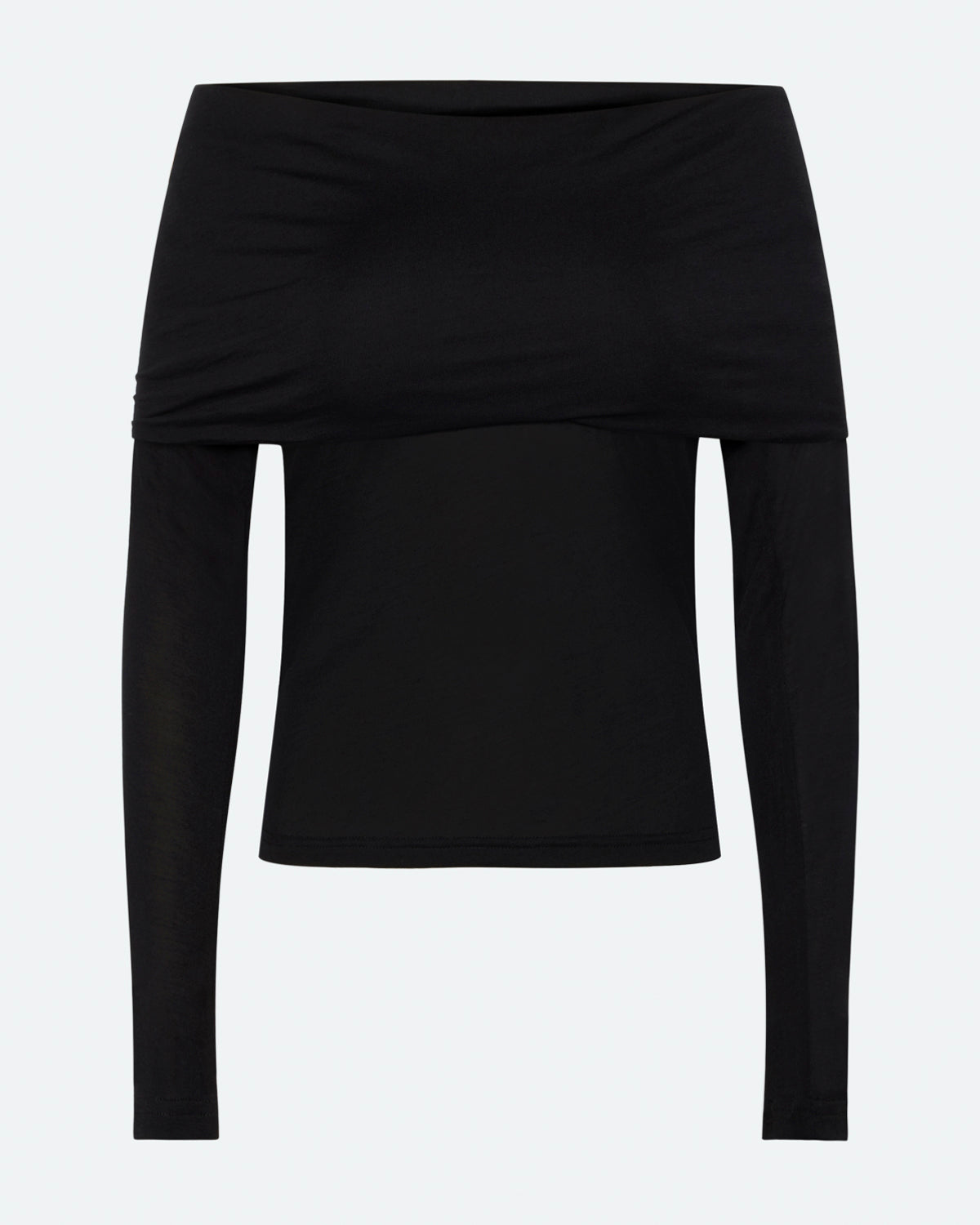 minimum female Lena off shoulder t-shirt 4158 Long Sleeved Blouse 0506 Black Ink