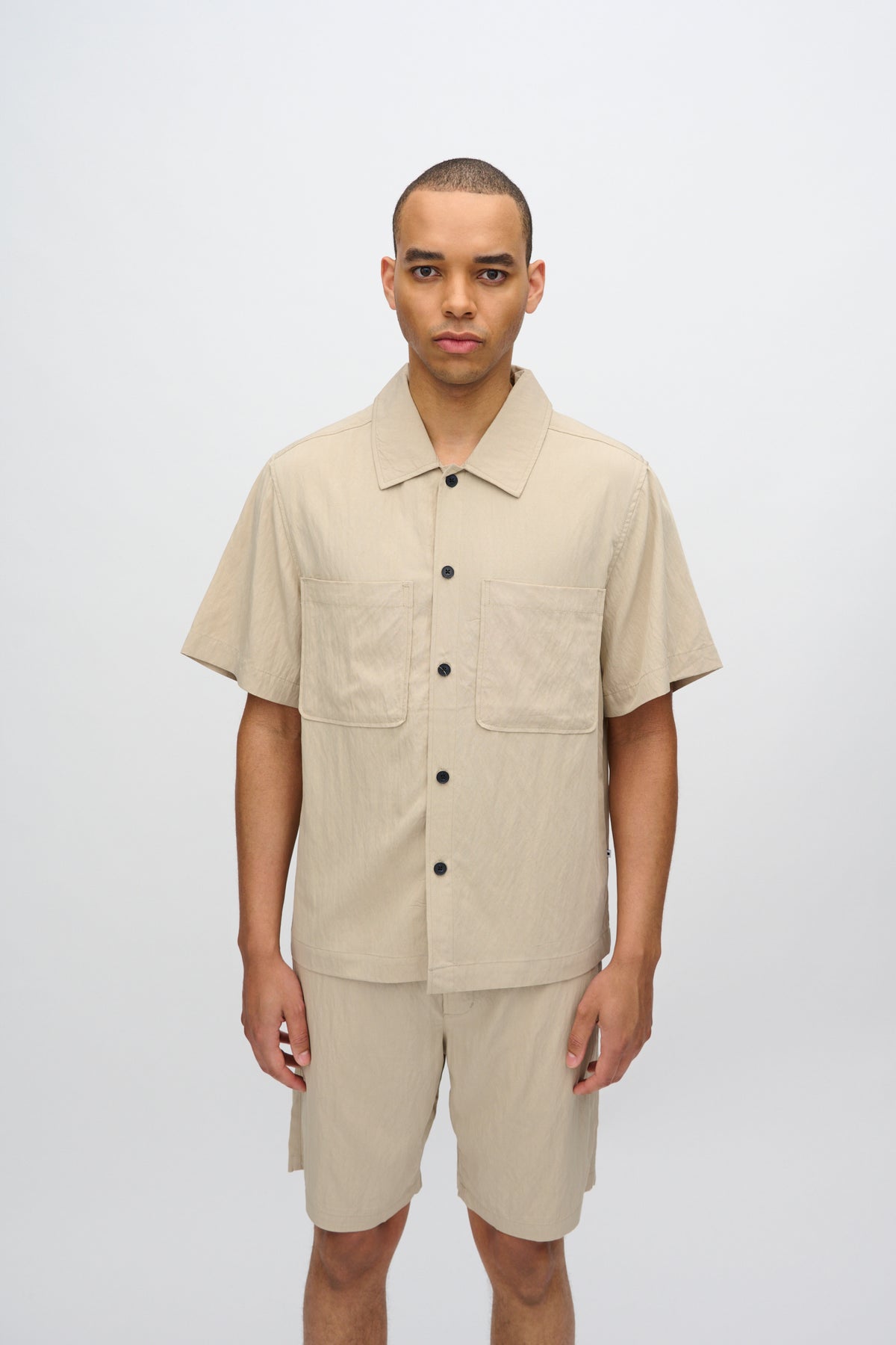minimum male Lennon short sleeved shirt 4222 Short Sleeved Shirt 1307 White Pepper