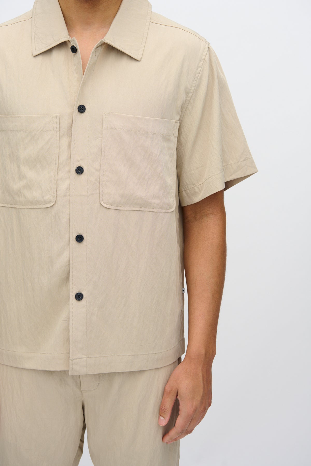 minimum male Lennon short sleeved shirt 4222 Short Sleeved Shirt 1307 White Pepper