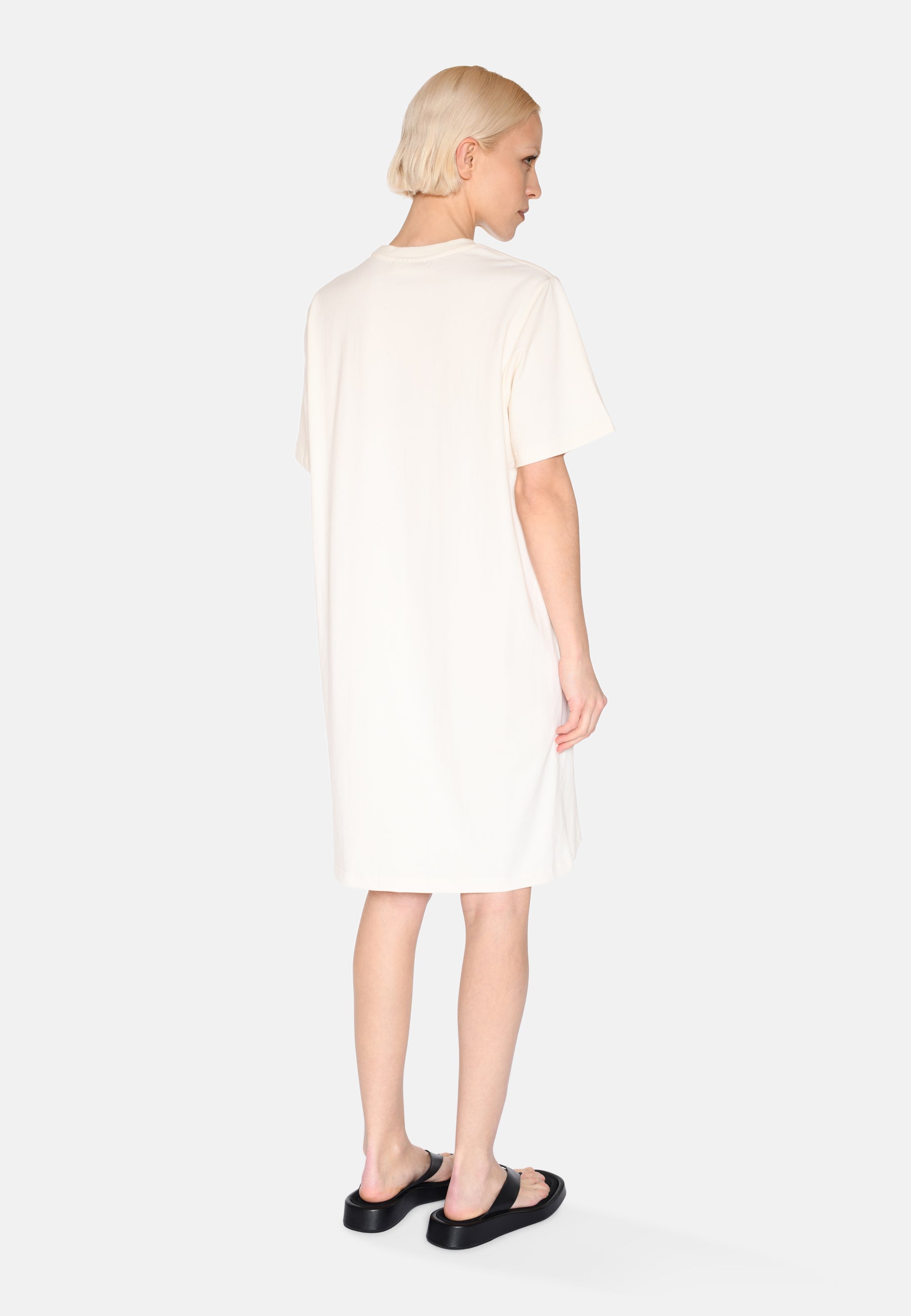 minimum female Lida t-shirt dress 4249 GOTS Short Dress 0608 Coco Milk