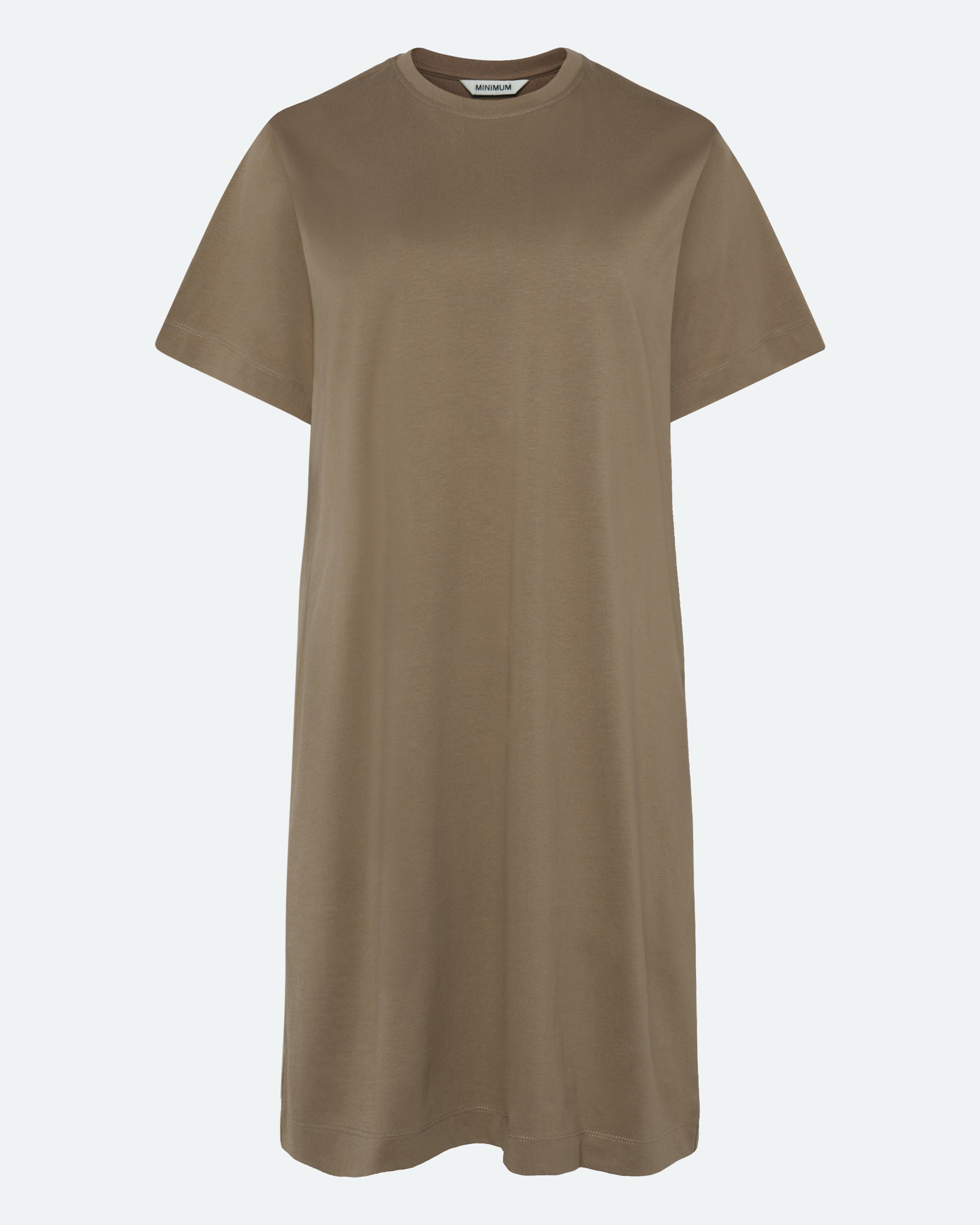 minimum female Lida t-shirt dress 4249 GOTS Short Dress 1609 Greige