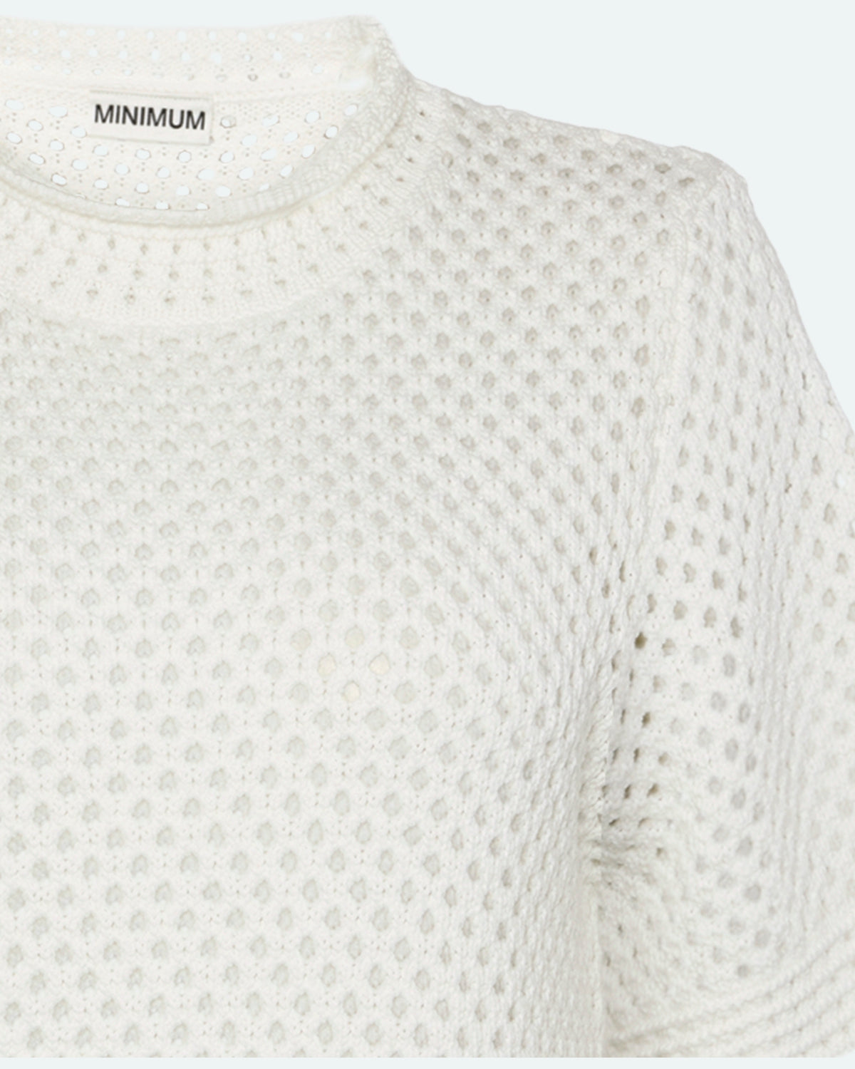 minimum female Lily crochet t-shirt 4119 Short Sleeved T-shirt 0608 Coco Milk