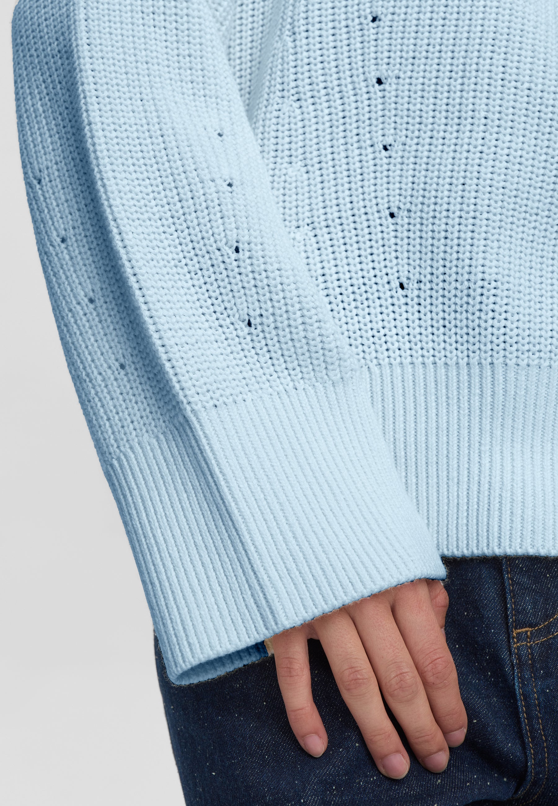 minimum female Lorena jumper G006 GOTS Jumper 4115 Cashmere Blue