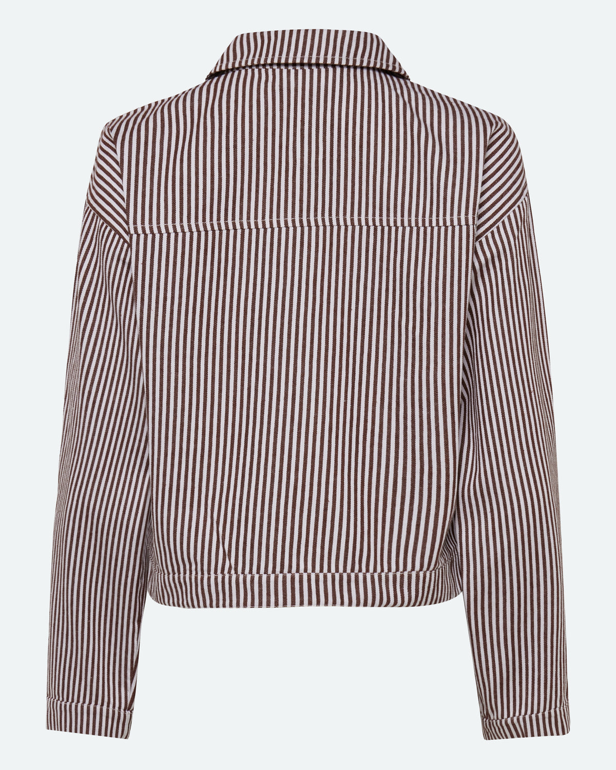 minimum female Malenes light denim jacket in stripes 4328 Lightweight Jacket 0608 Coco Milk