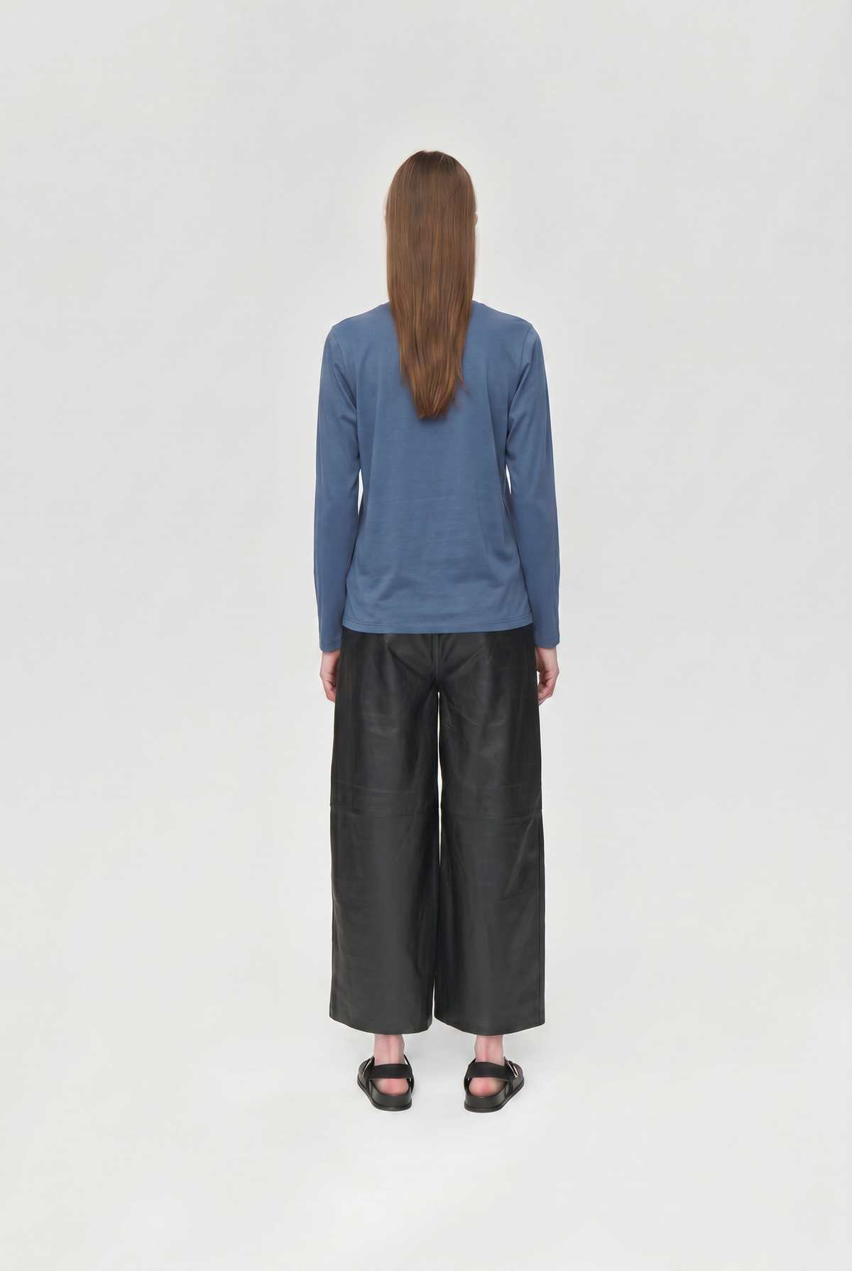 minimum female Margot Tee 0281 Long Sleeved T-shirt 3929 Blue Horizon