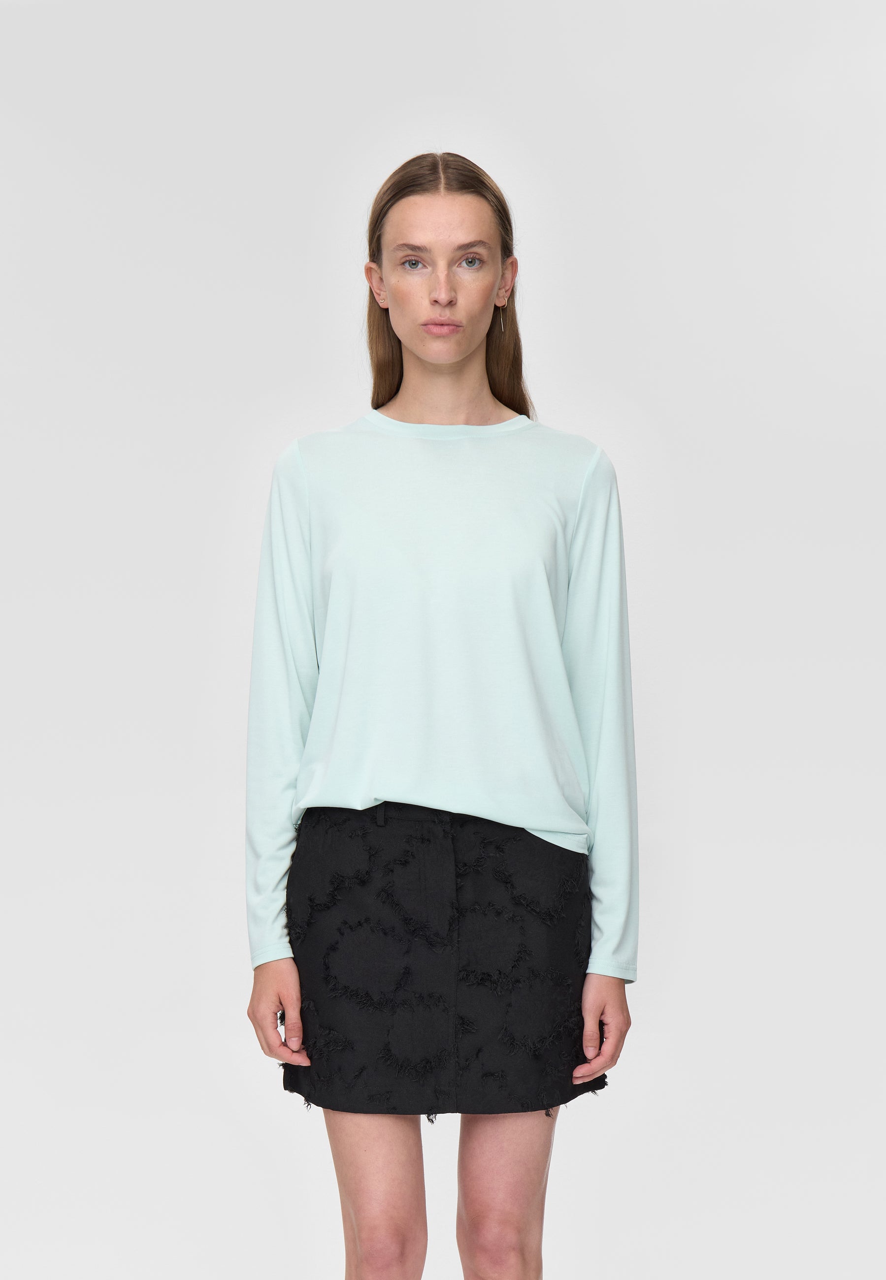 minimum female Margot Tee 0281 Long Sleeved T-shirt 5204 Morning Mist