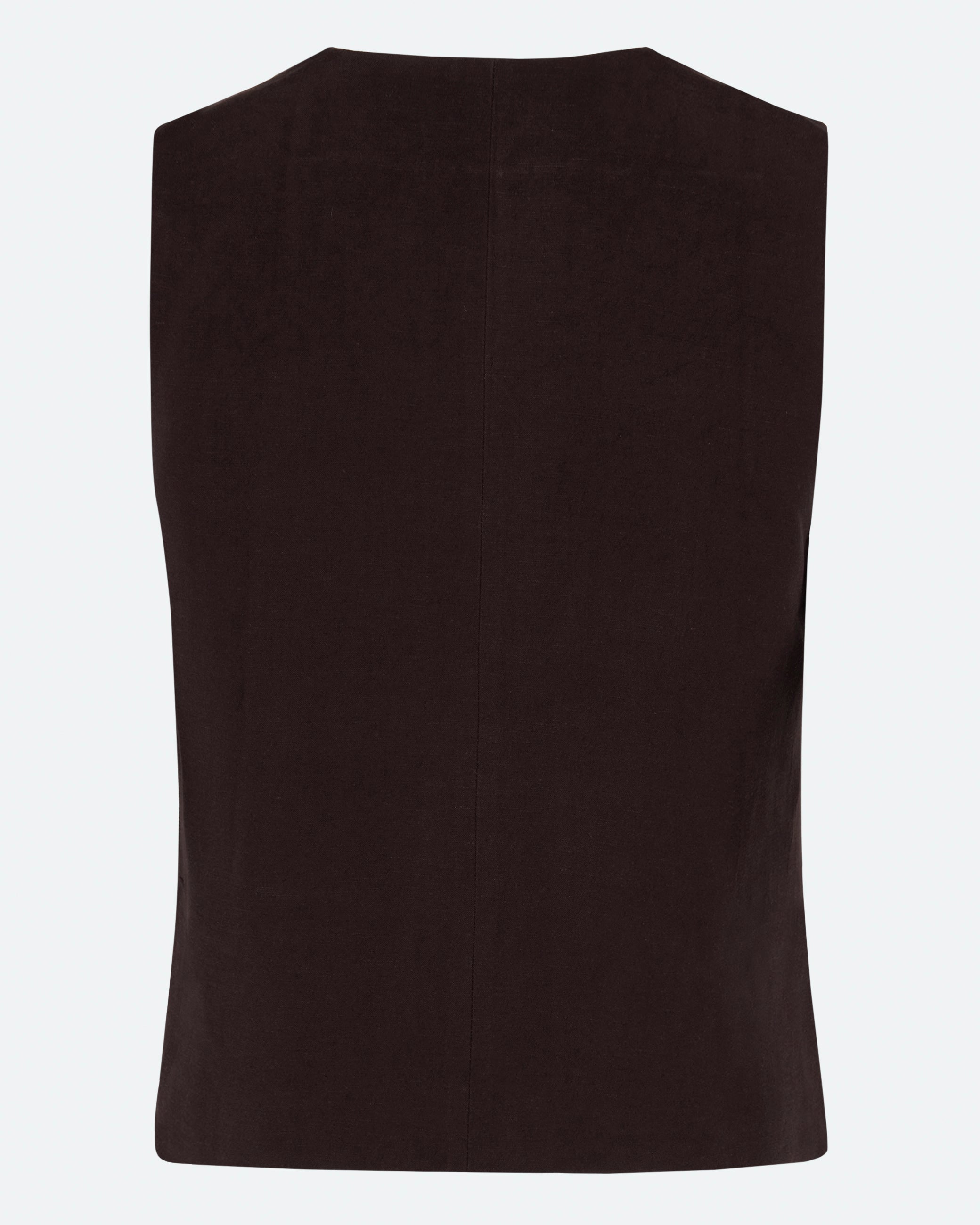 minimum female Melina fitted vest 3069 Waistcoat 1910 French Roast