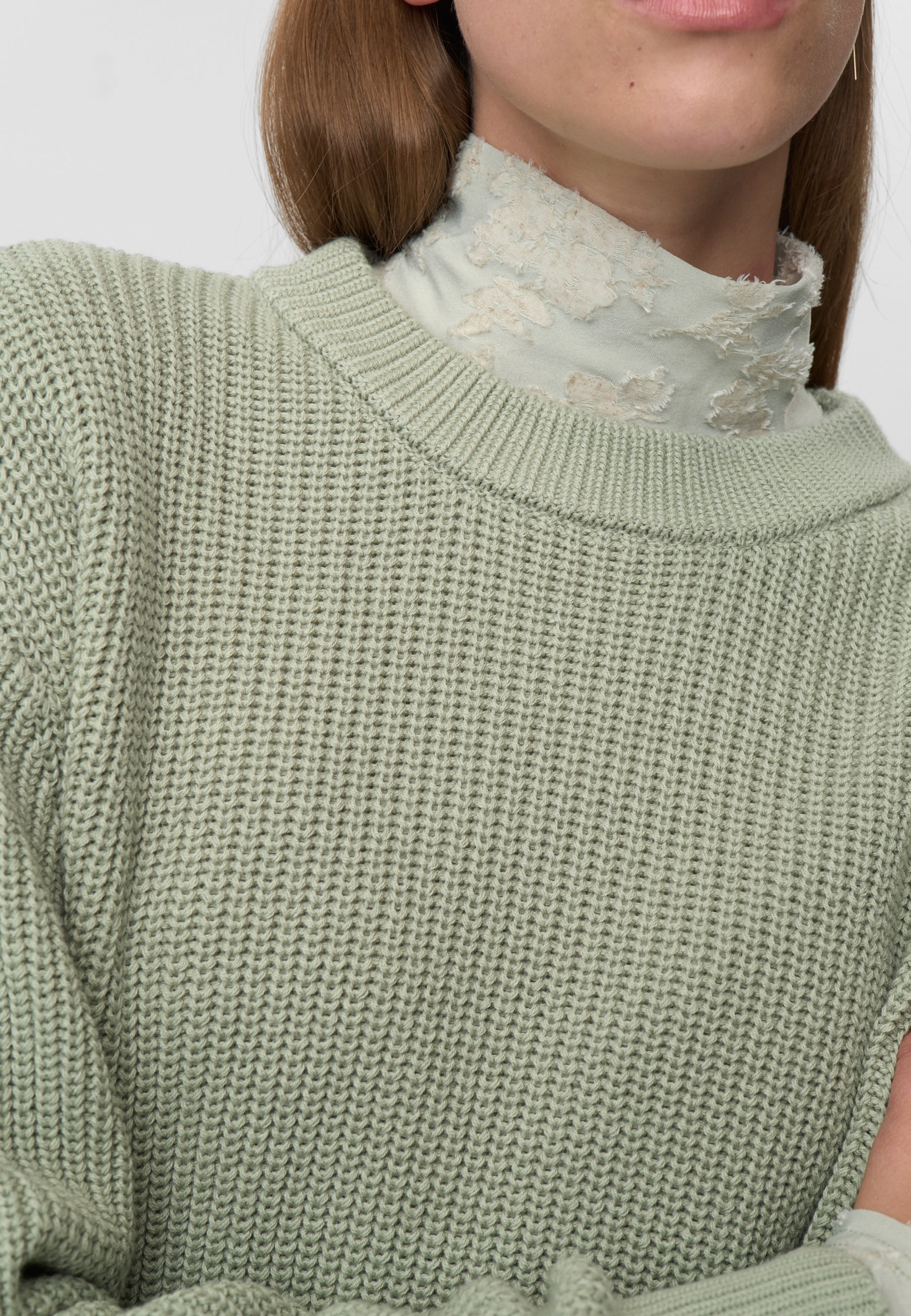 minimum female Mikala jumper G006 GOTS Jumper 0110 Desert Sage