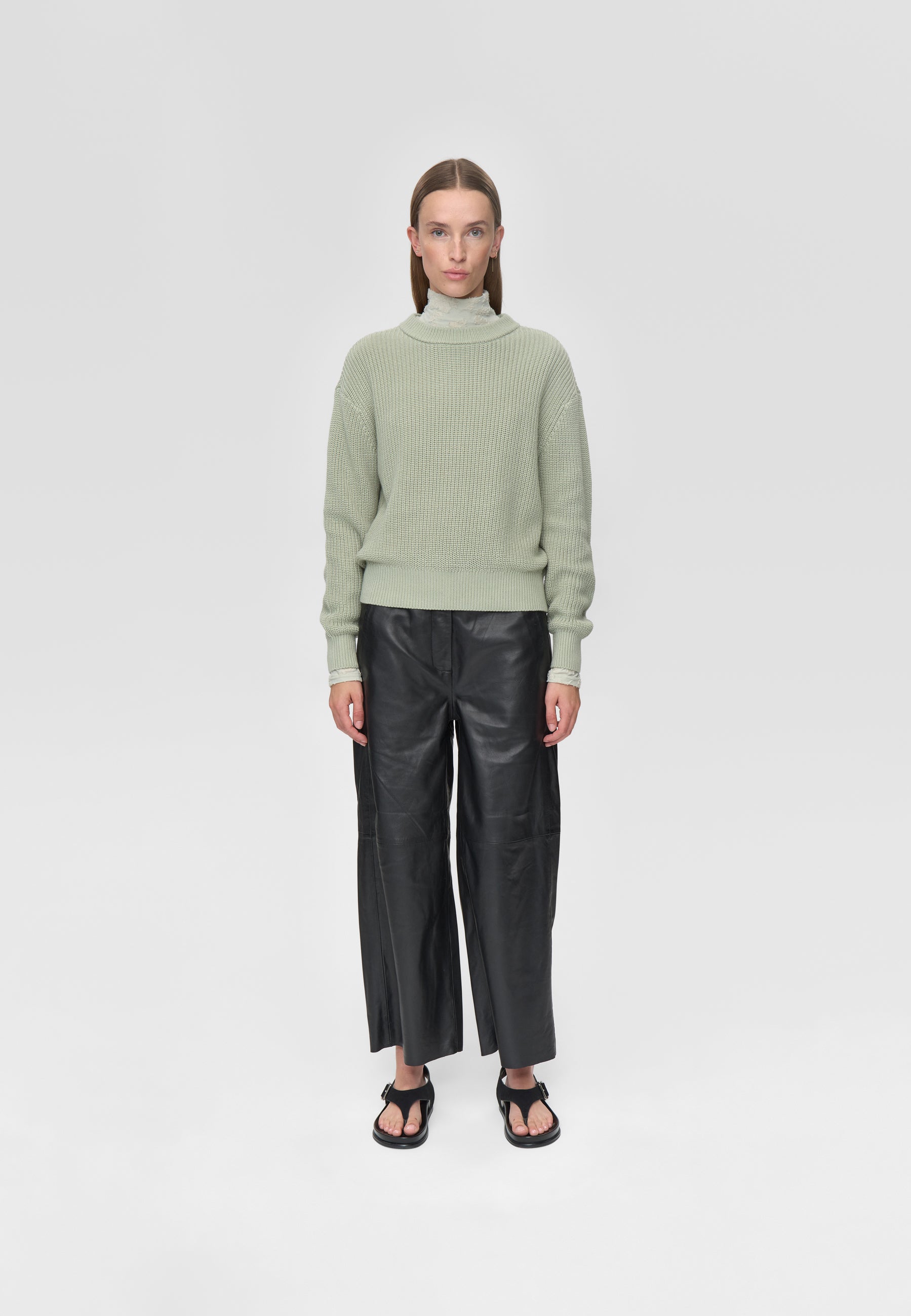 minimum female Mikala jumper G006 GOTS Jumper 0110 Desert Sage