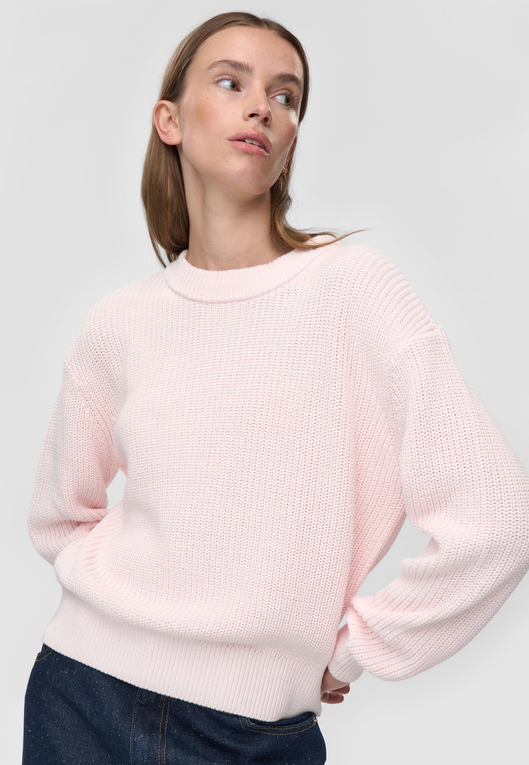minimum female Mikala jumper G006 GOTS Jumper 2904 Primrose pink