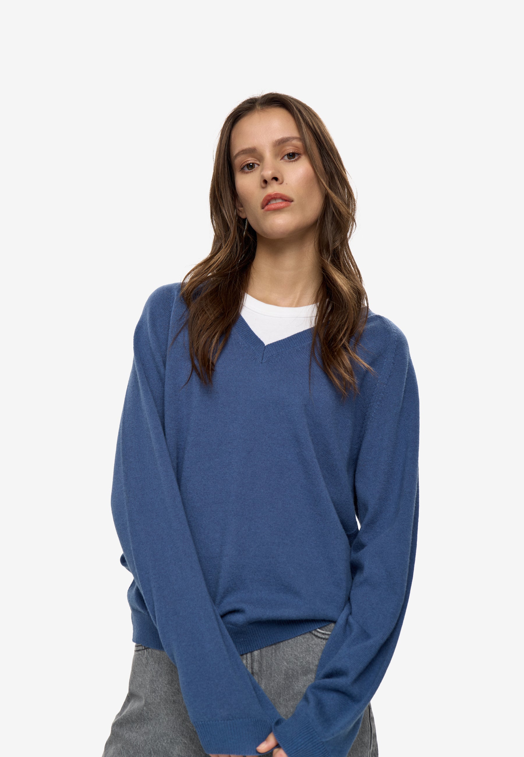 minimum female Minna v-n jumper 3801 Jumper 3929 Blue Horizon