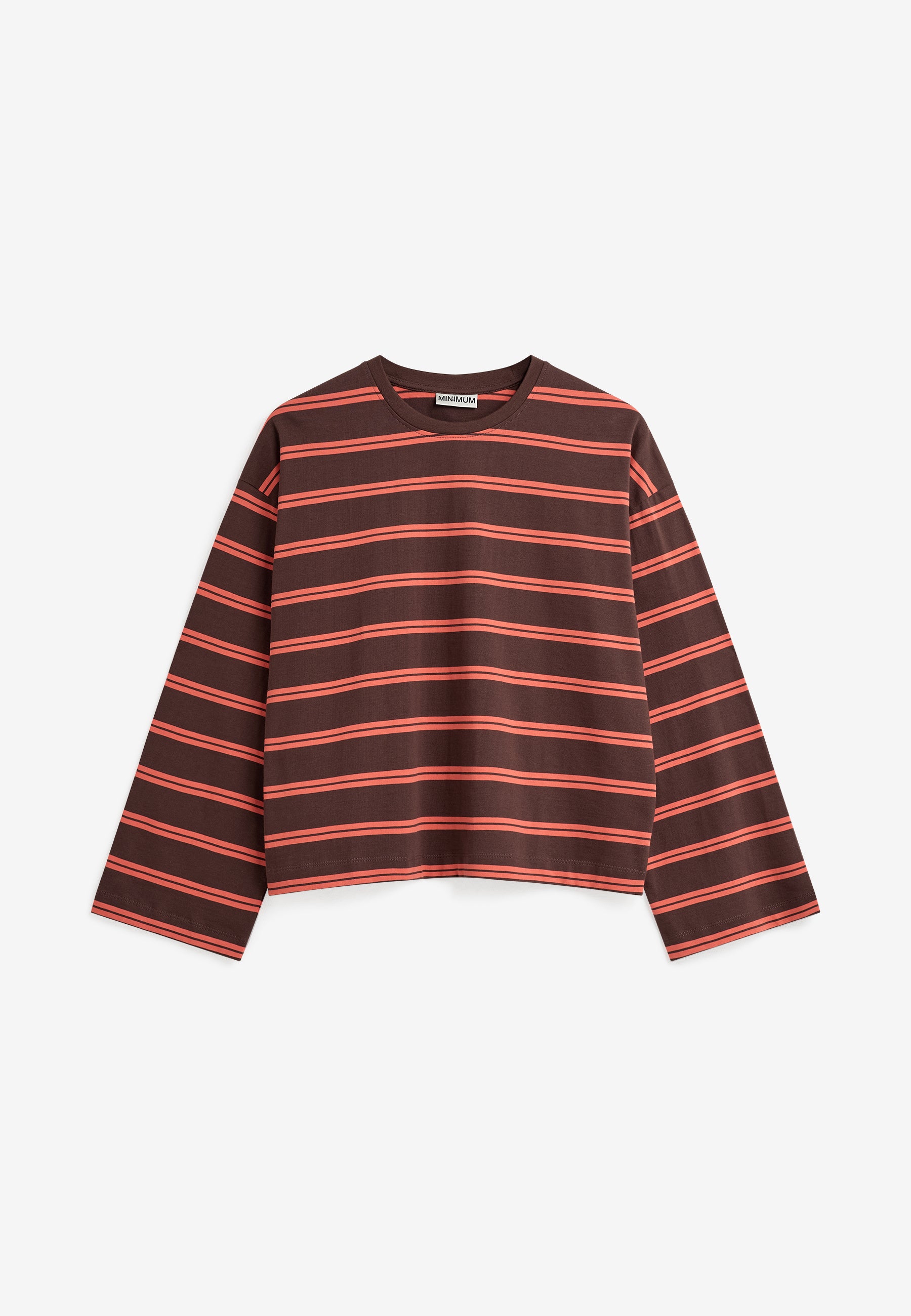 minimum female Mirabelle ls t-shirt G4886 Long Sleeved T-shirt 1215 Shaved Chocolate