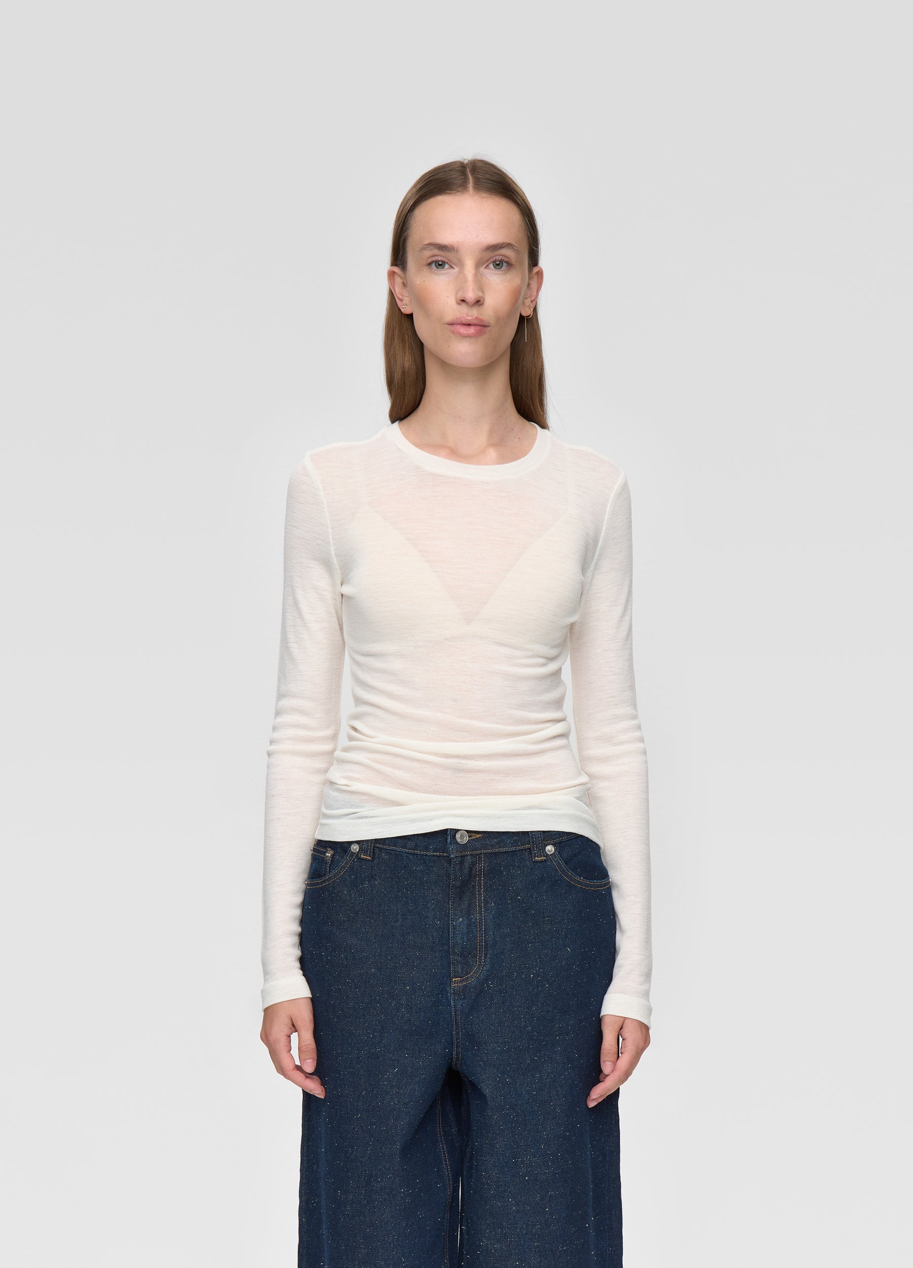 minimum female Natashas long sleeved t-shirt 3736 Jumper 0608 Coco Milk