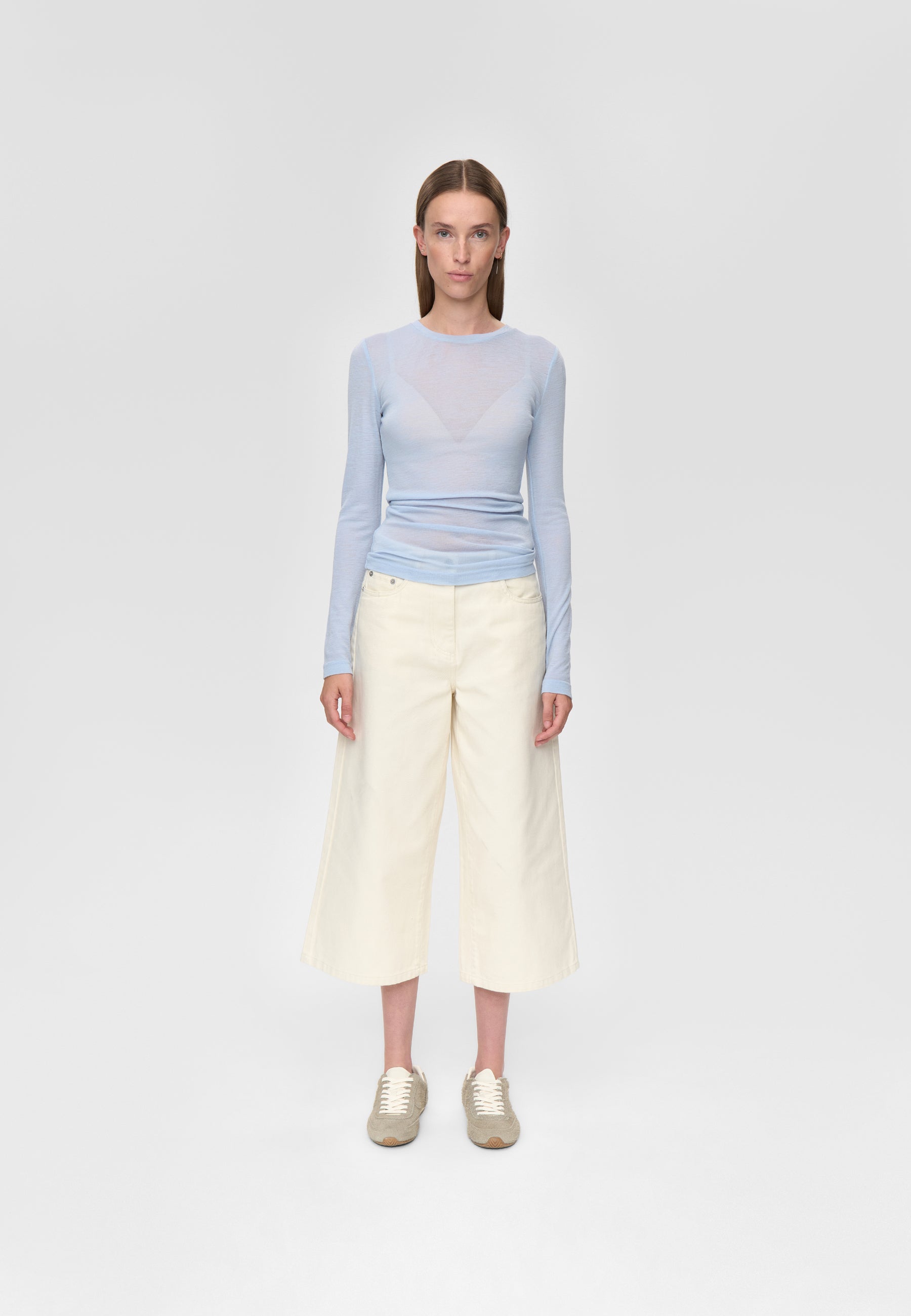 minimum female Natashas long sleeved t-shirt 3736 Jumper 4115 Cashmere Blue