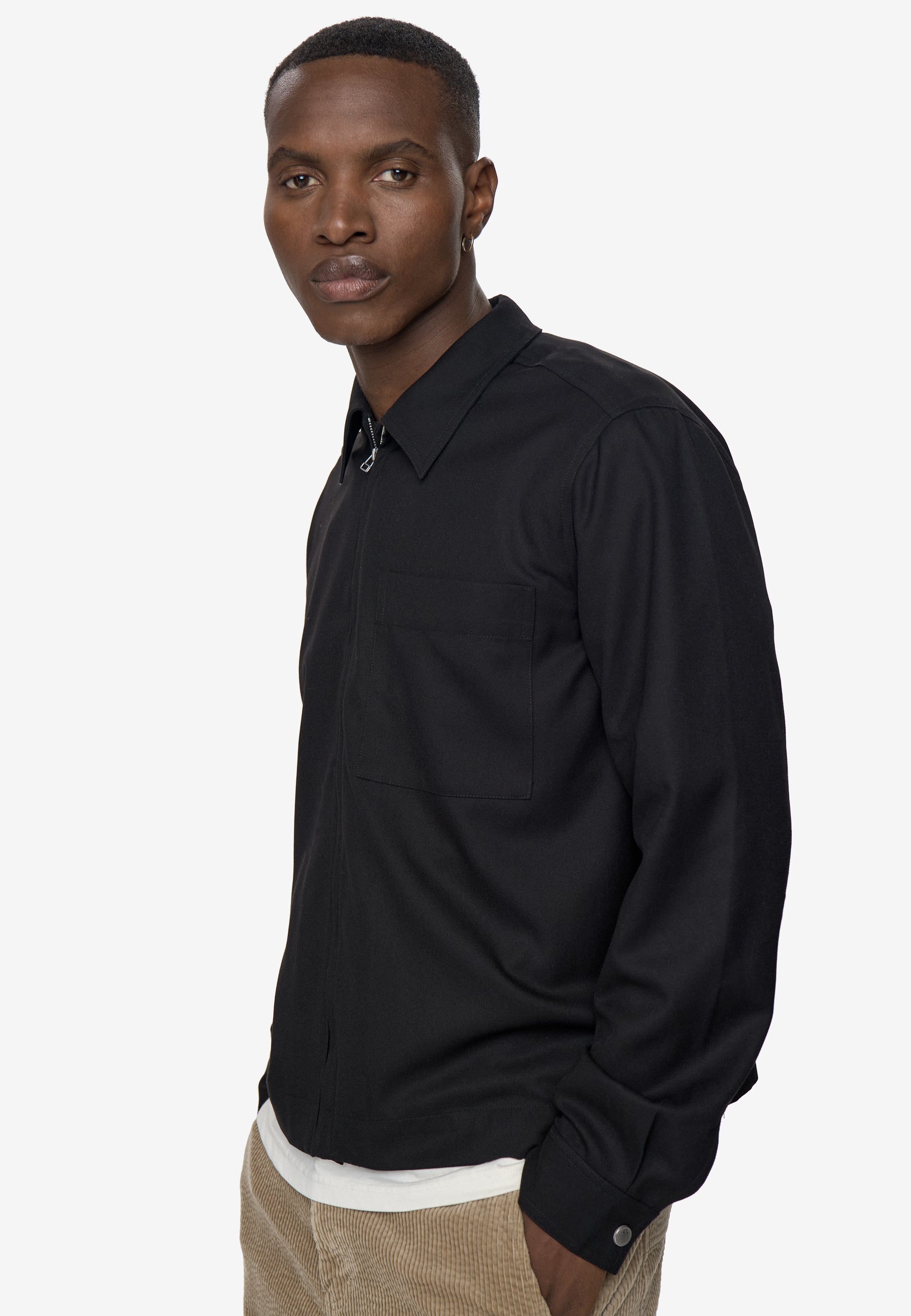 minimum male Nixon Shirt 4527 Long Sleeved Shirt 999 Black