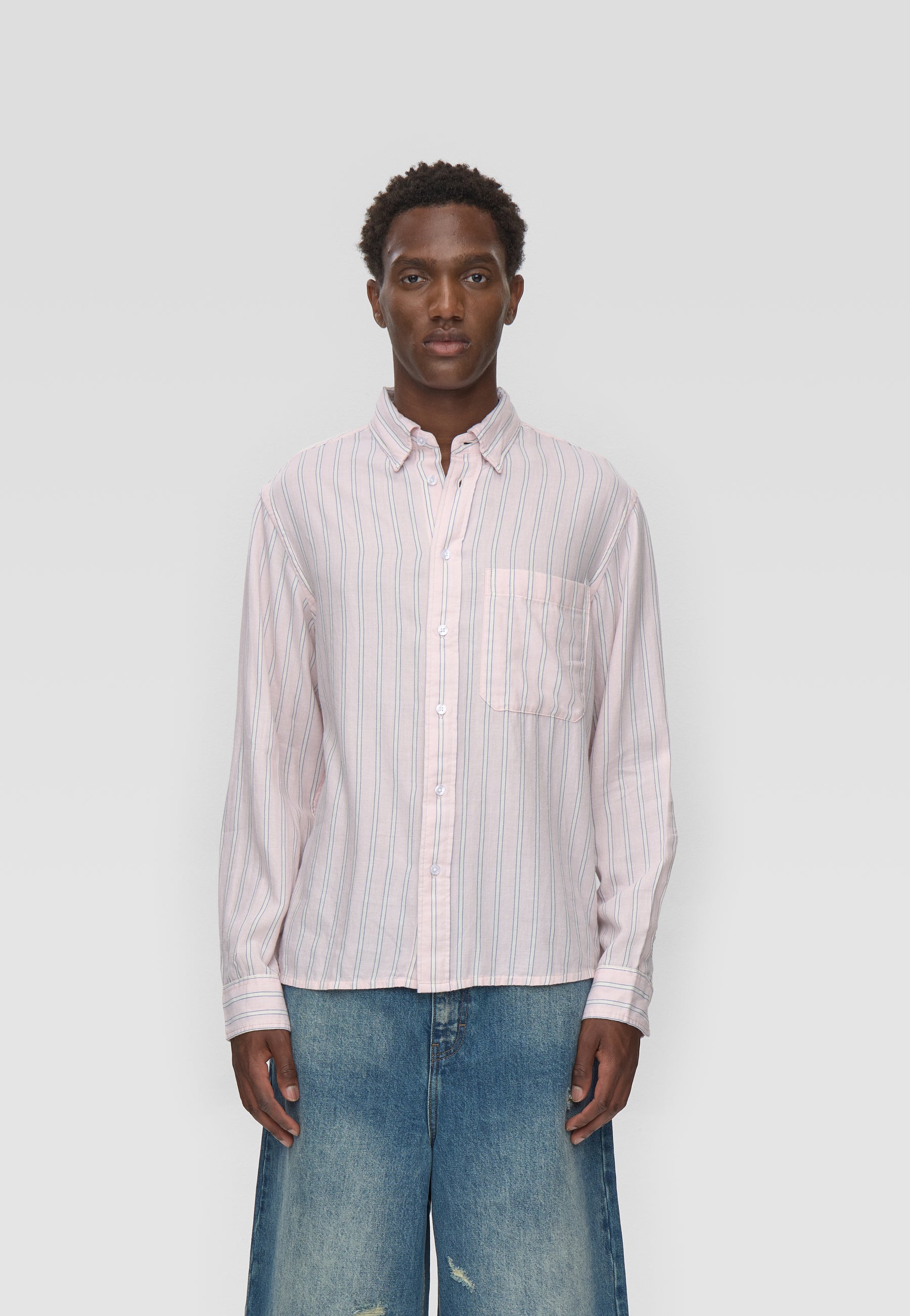 minimum male Pedro rlx ls striped shirt 4595 Long Sleeved Shirt 2904 Primrose pink