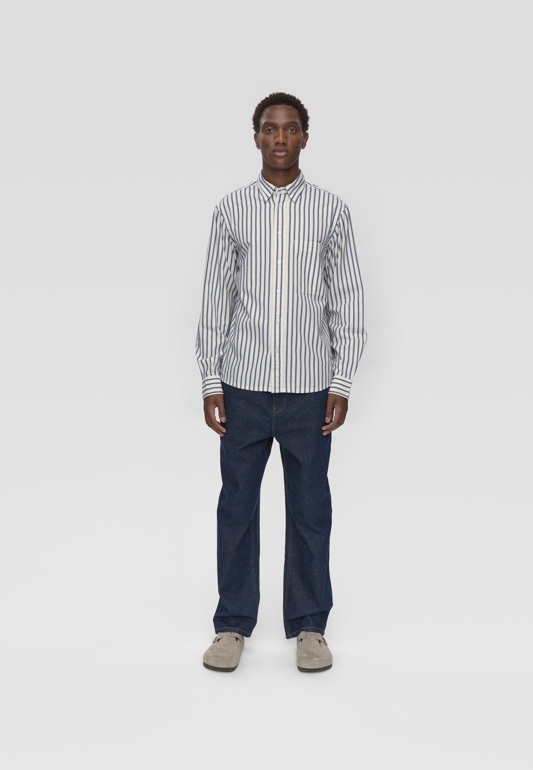 minimum male Pedro rlx ls striped shirt 4680 Long Sleeved Shirt 3922 Sky Captain