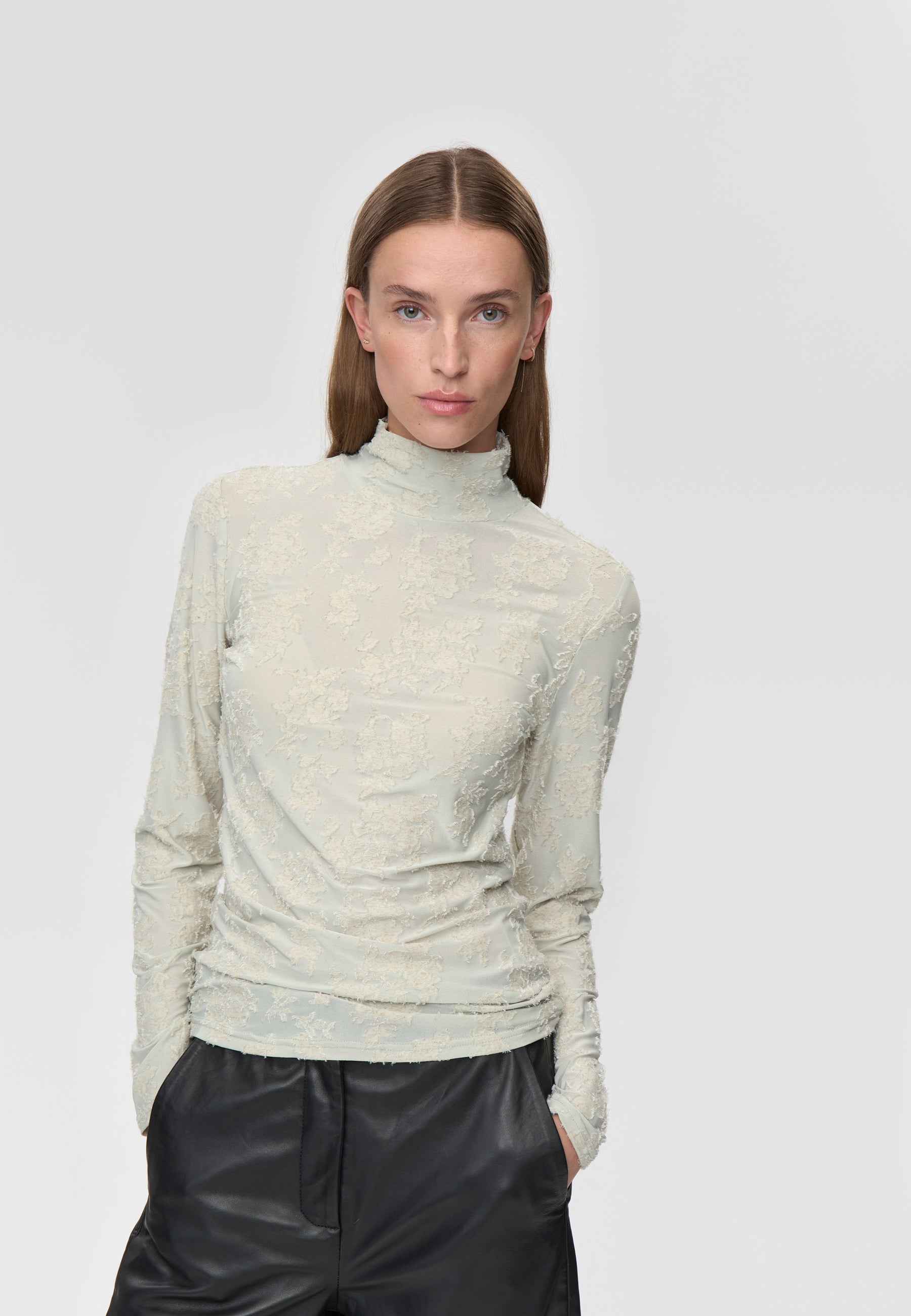 minimum female Pernilles ls blouse 4590 Long Sleeved T-shirt 0110 Desert Sage