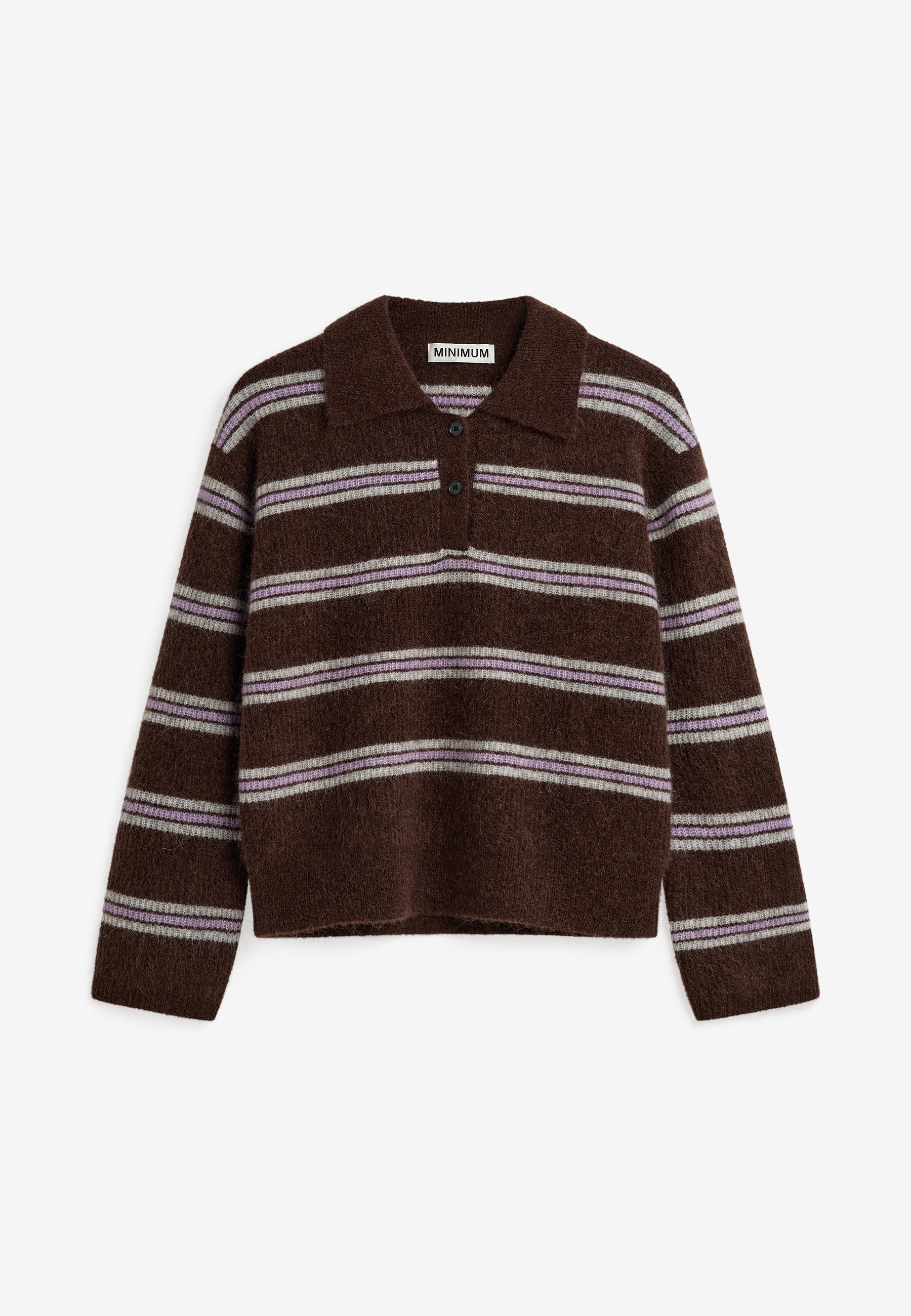 minimum female Ranni ls polo 4594 Jumper 1215 Shaved Chocolate