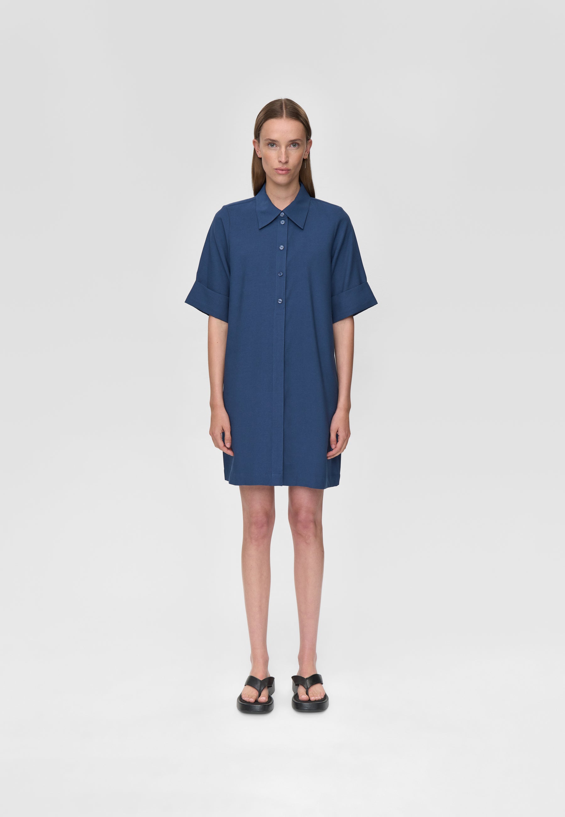 minimum female Reja shirt dress 4429 Short Dress 4027 Insignia blue