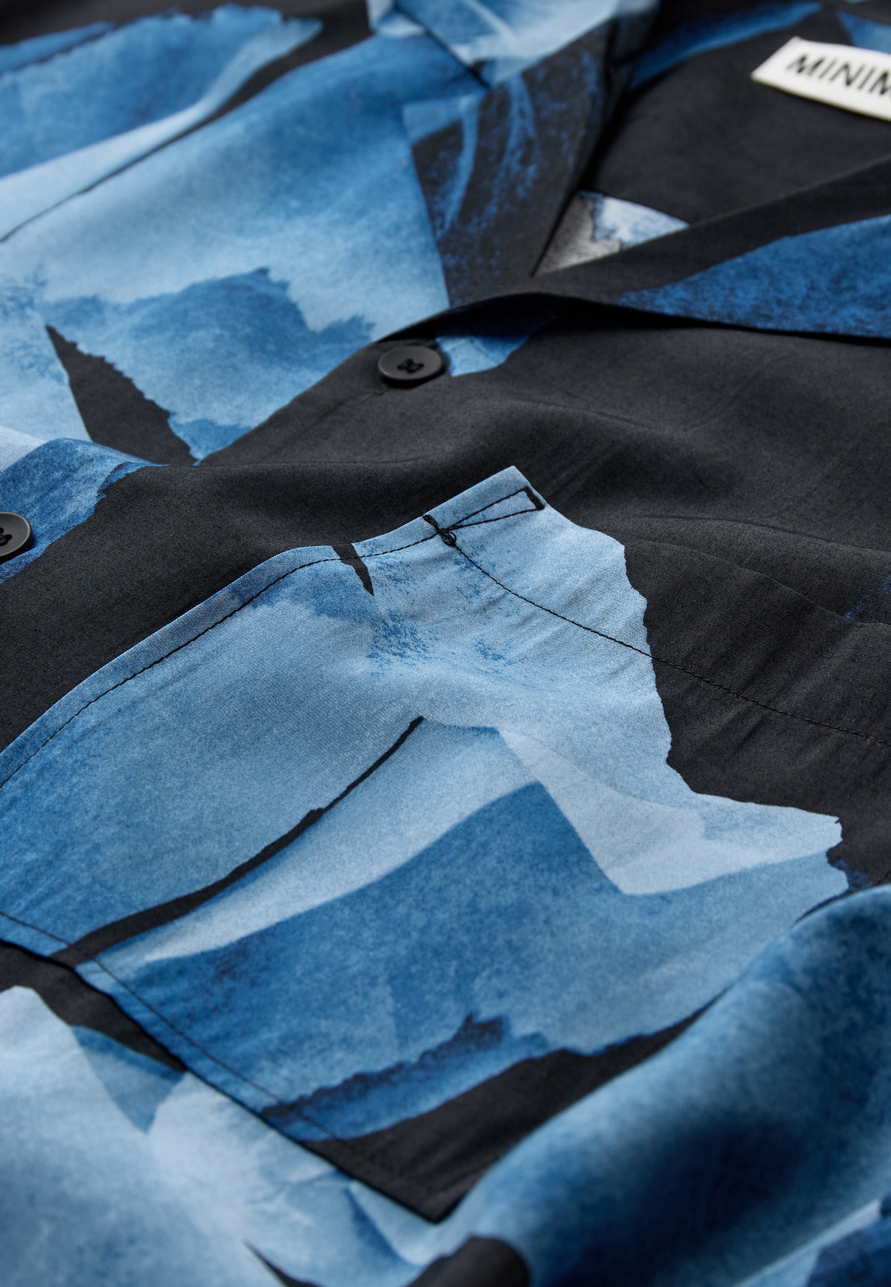 minimum male Rhodes ovz ss aop shirt 4614 Short Sleeved Shirt 3922 Sky Captain